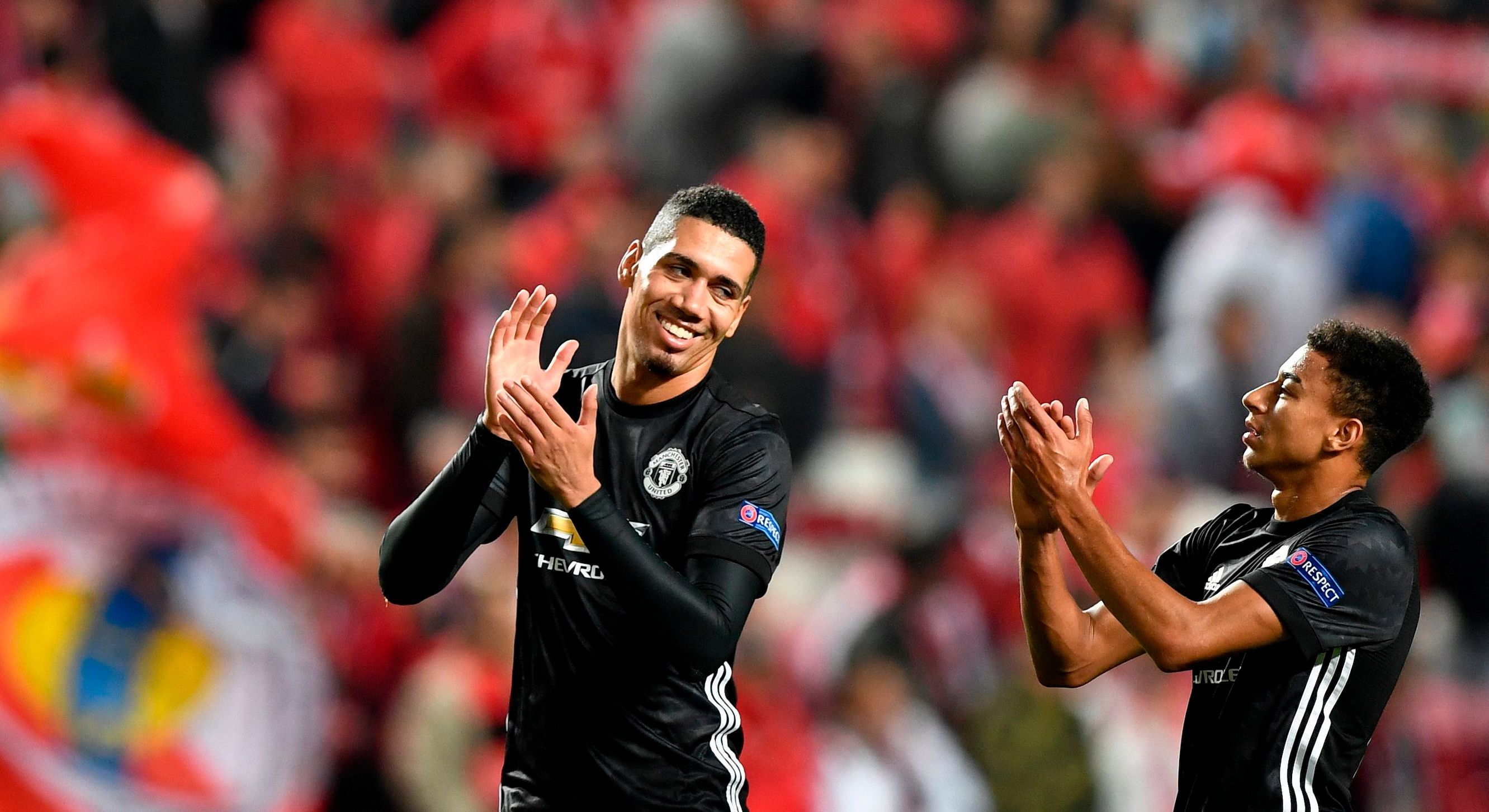 Chris Smalling Jjesse Lingard Manchester United Benfica