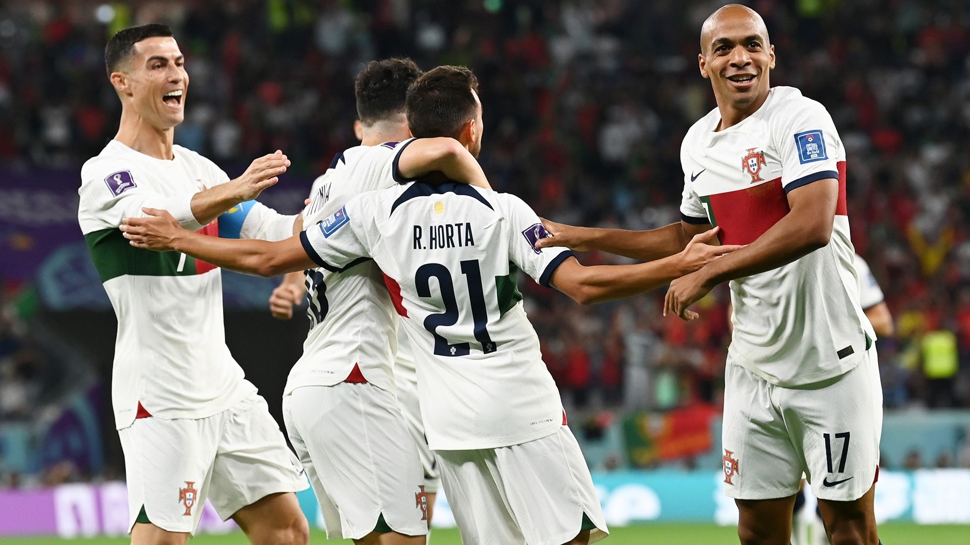 Portugal celebrating