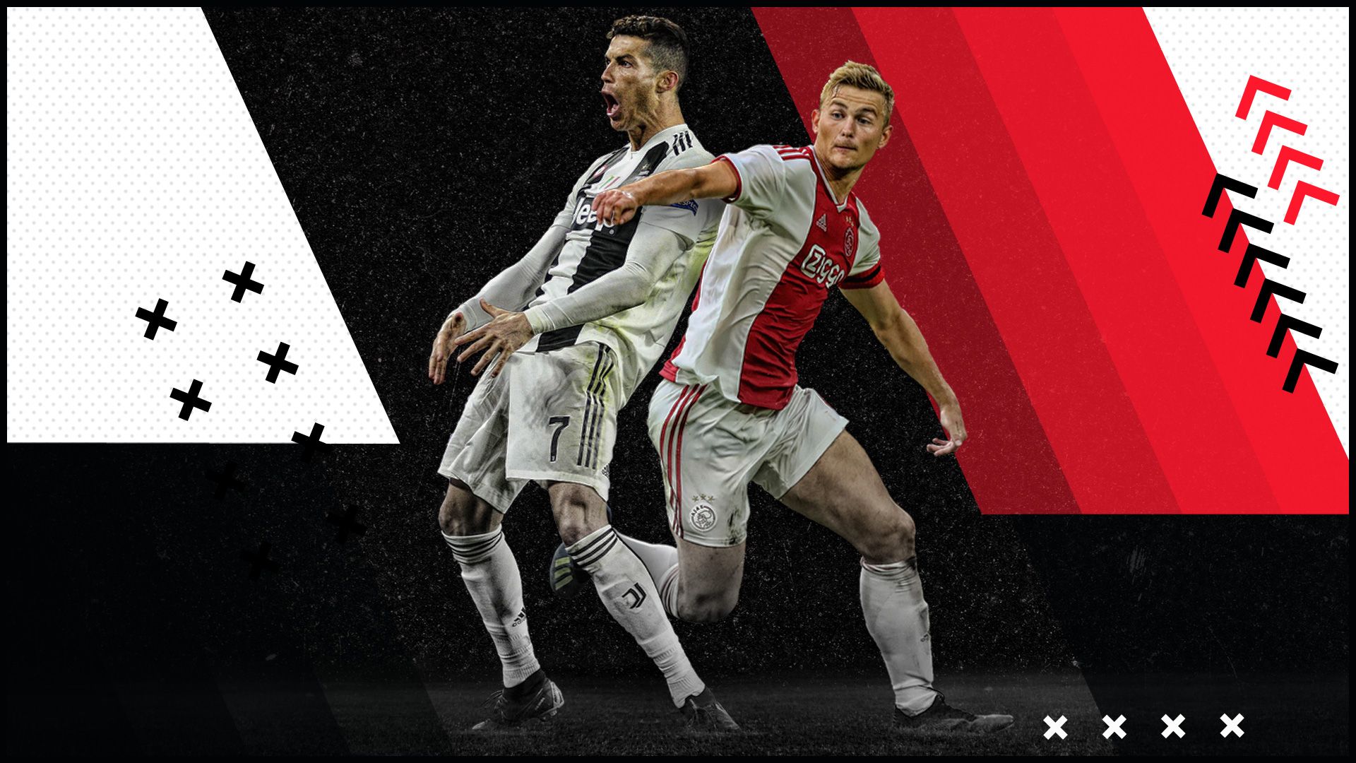 Juve Ajax GFX Ronaldo De Ligt