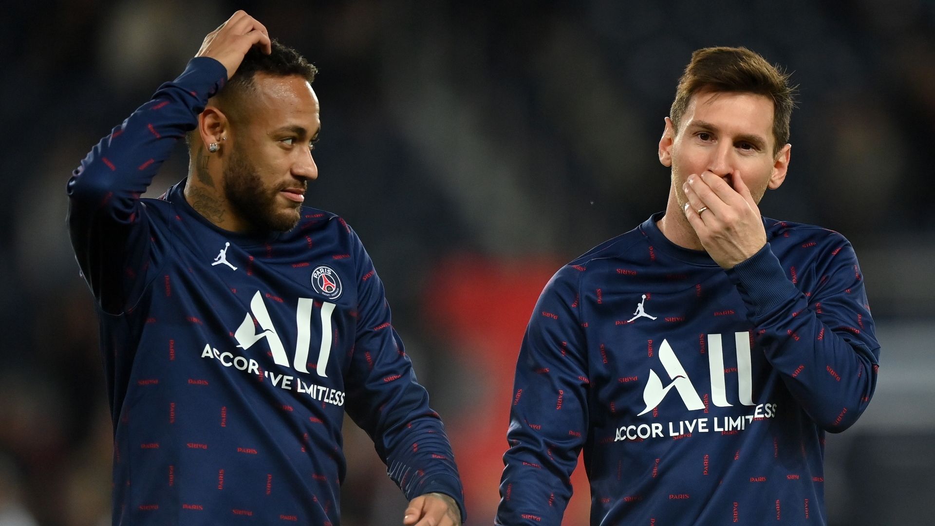 Neymar, Lionel Messi PSG training