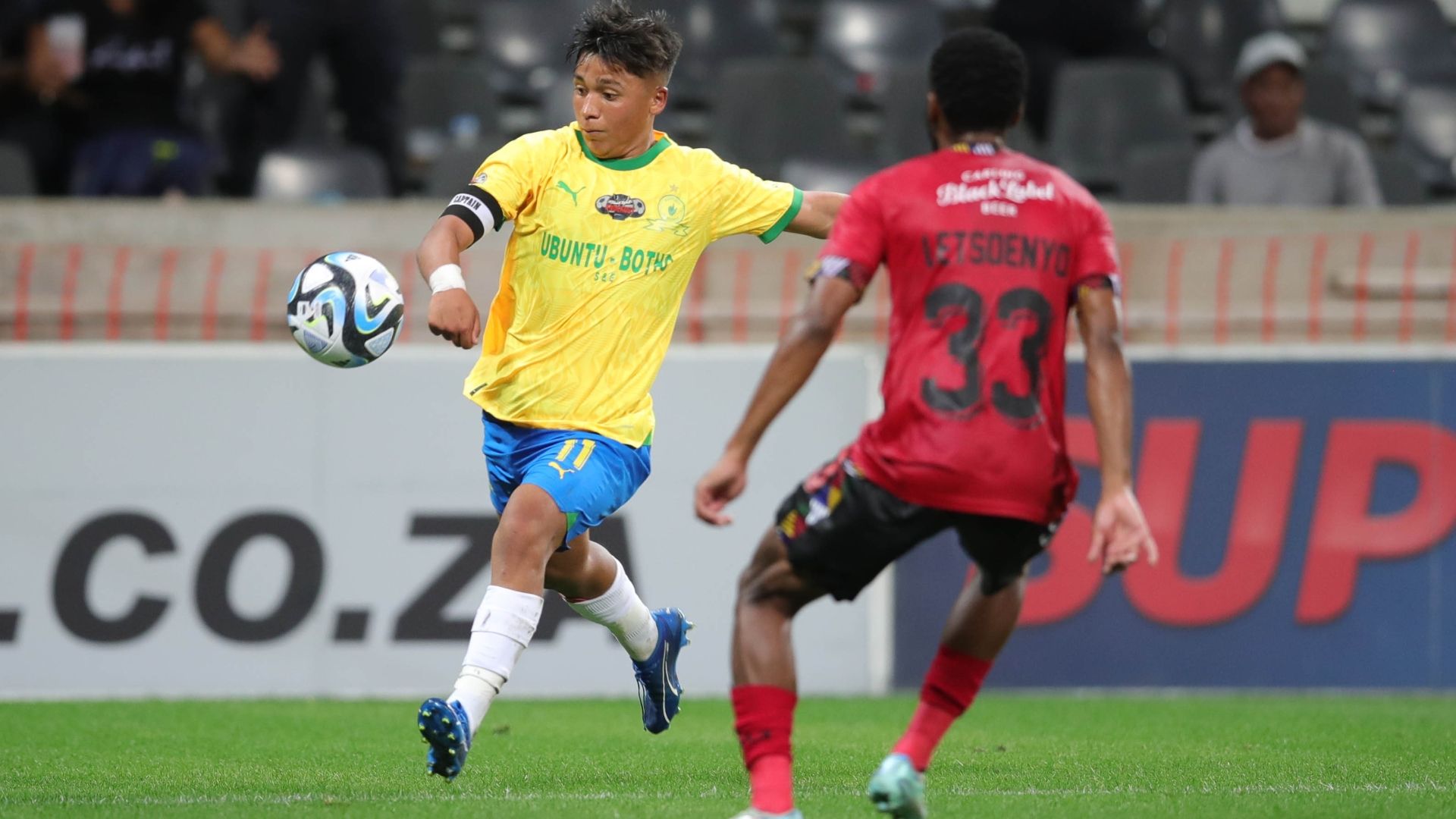 Marcelo Allende and Kganyana Letsoenyo, Mamelodi Sundowns vs TS Galaxy