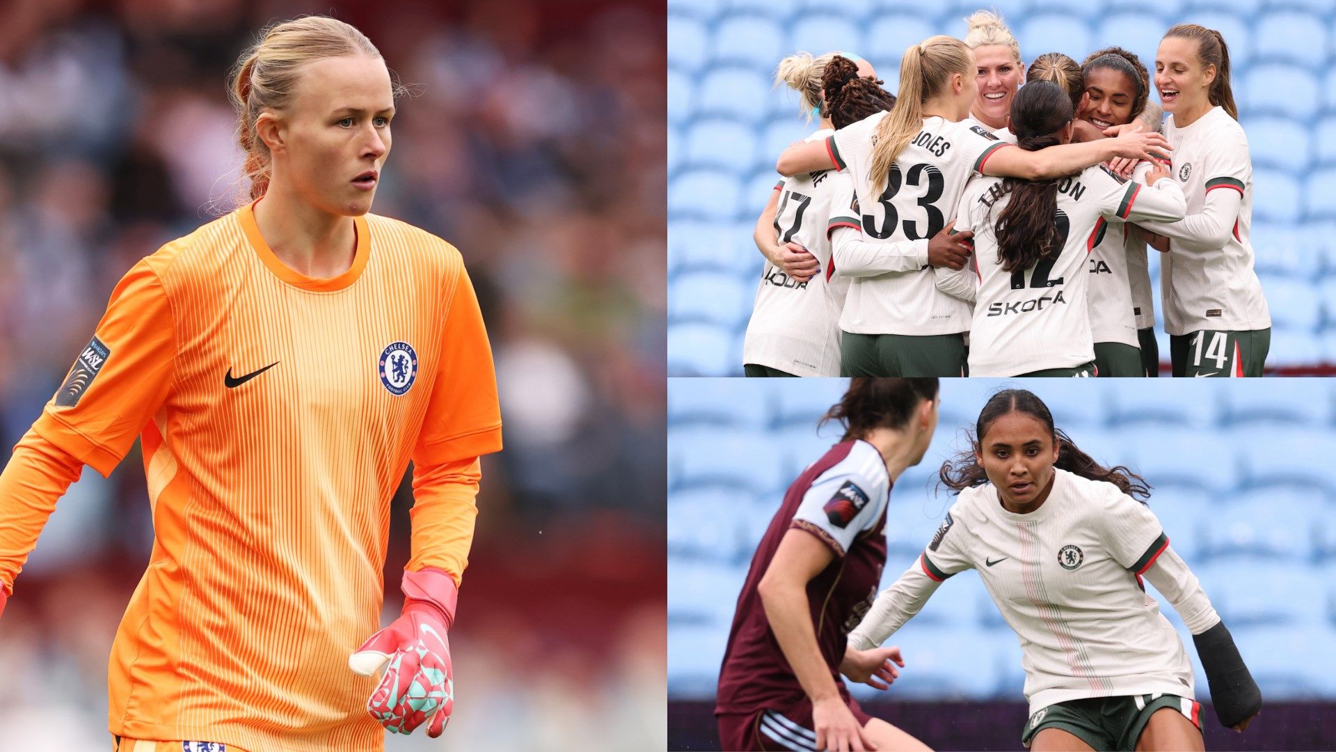 Hannah Hampton Alyssa Thompson Chelsea Aston Villa composite