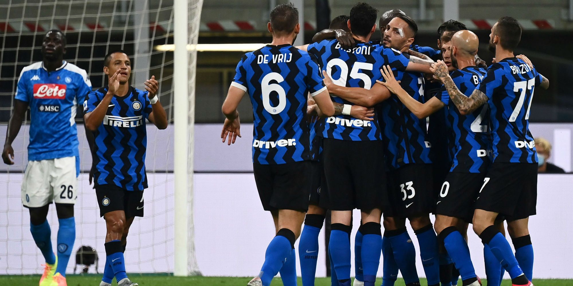 Inter Napoli D'Ambrosio celebrating