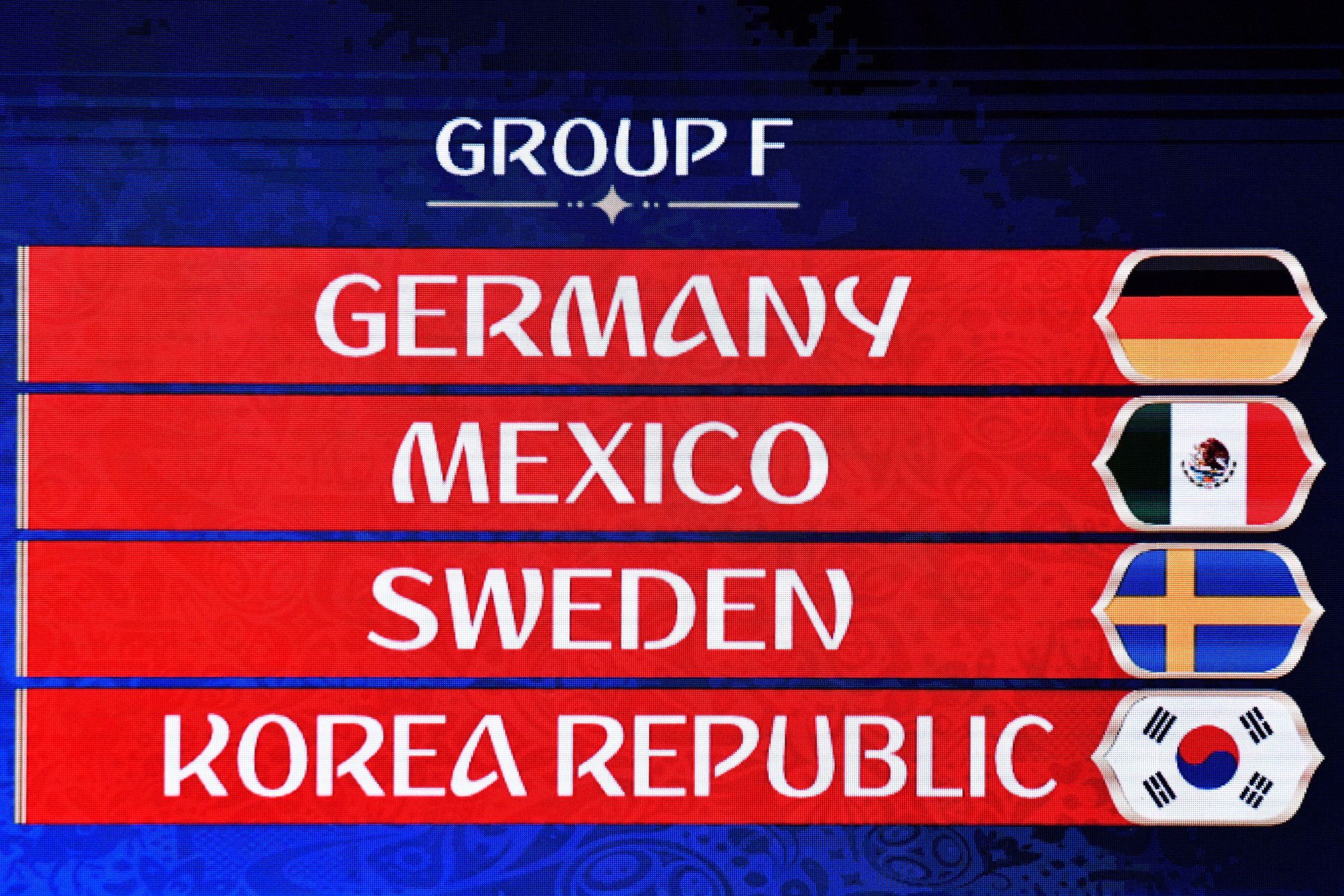 WM Spielplan Gruppe F Deutschland Mexiko Schweden Südkorea