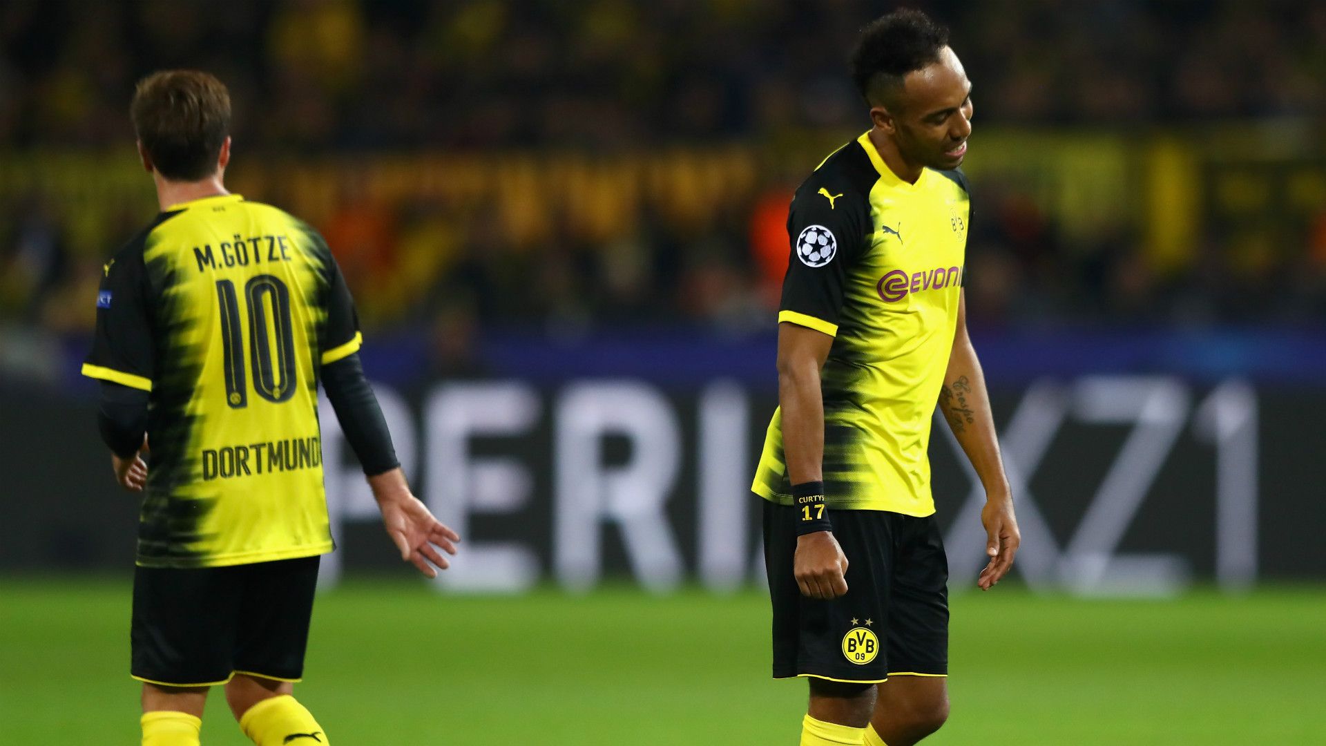 Mario Gotze Pierre Emerick Aubameyang Borussia Dortmund Real Madrid Champions League 26092017