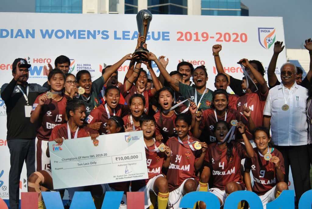 Gokulam Kerala after winning IWL 2019-20