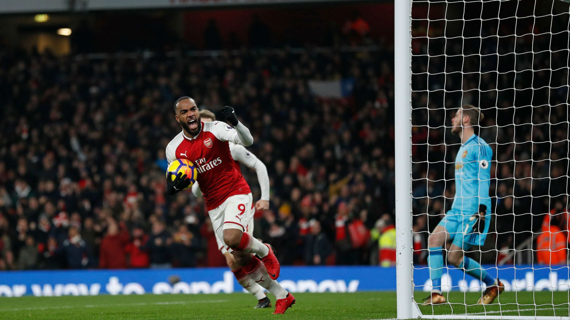 Lacazette. Arsenal Manchester United 02122017