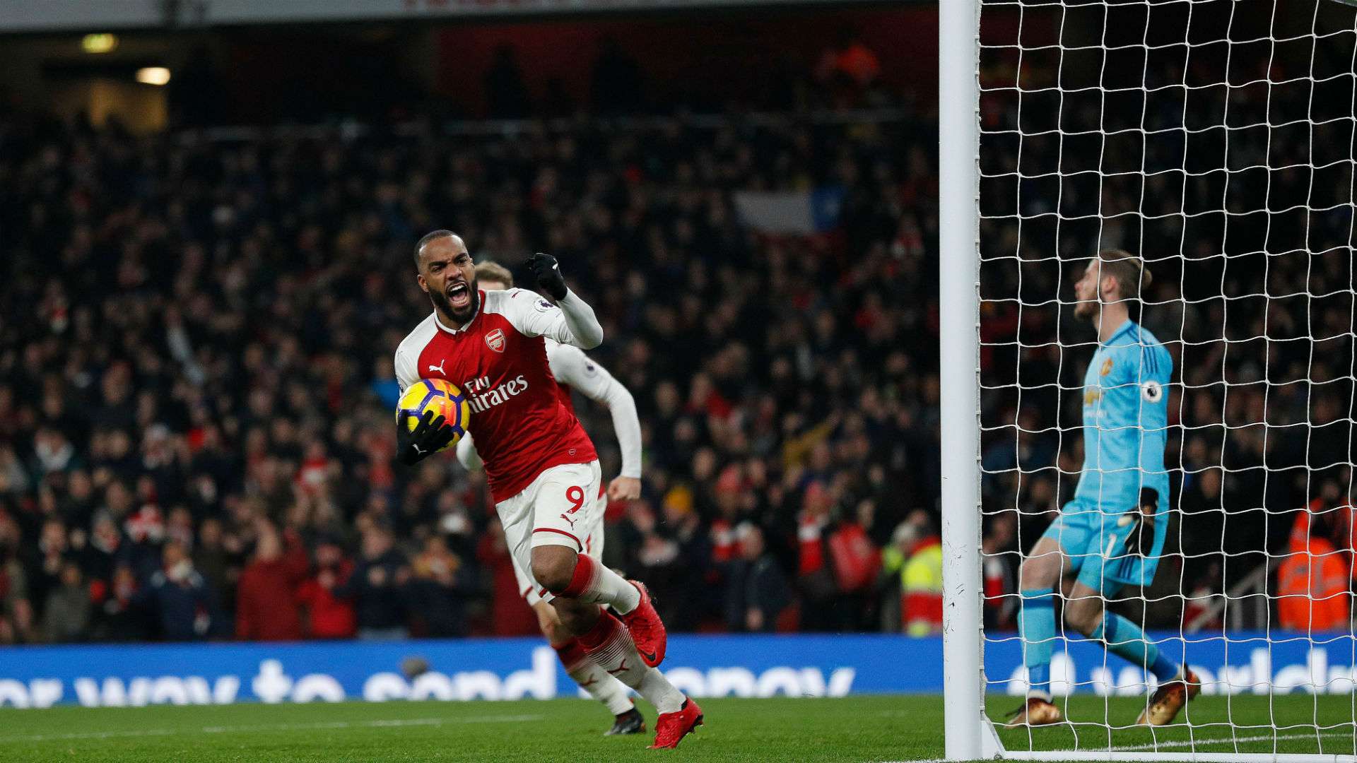 Lacazette. Arsenal Manchester United 02122017