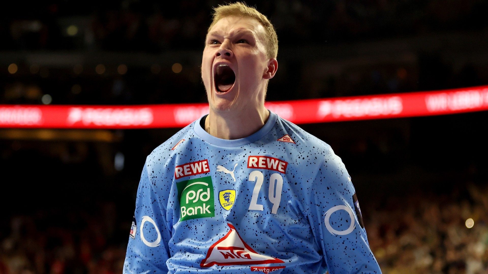 David Späth, goaltender of Rhein-Neckar Löwen