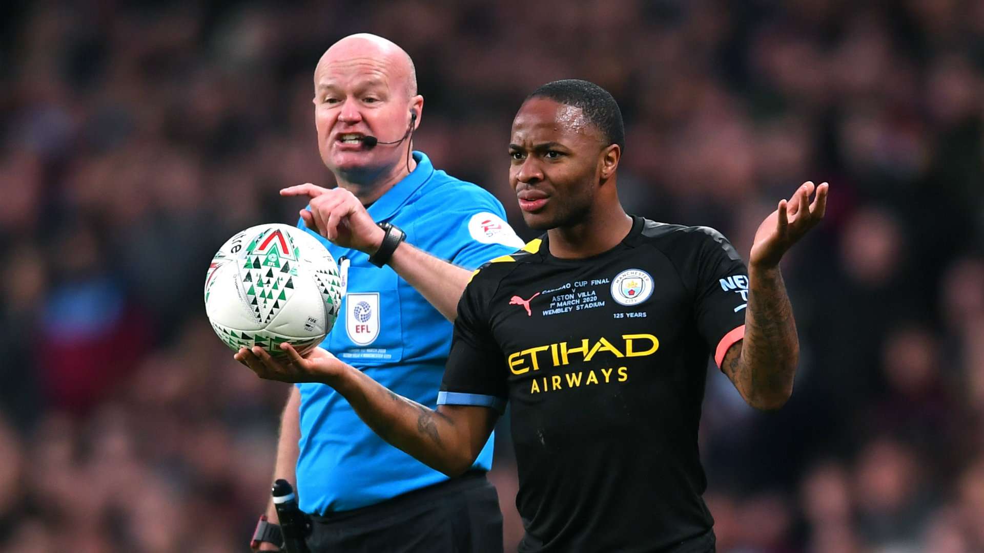 Raheem Sterling Aston Villa vs Manchester City Carabao Cup final 2019-20
