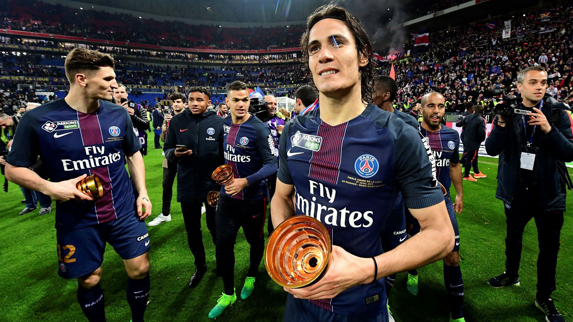 Edinson Cavani PSG Monaco Coupe de la Ligue 01042017