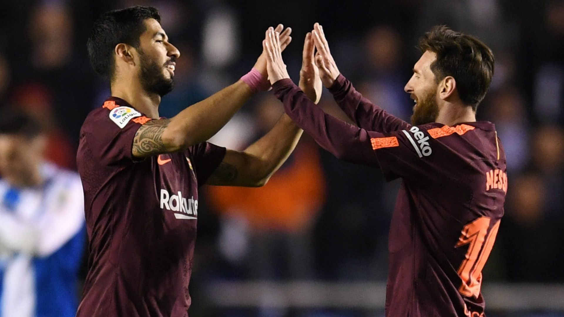 LUIS SUAREZ LIONEL MESSI BARCELONA 29042018