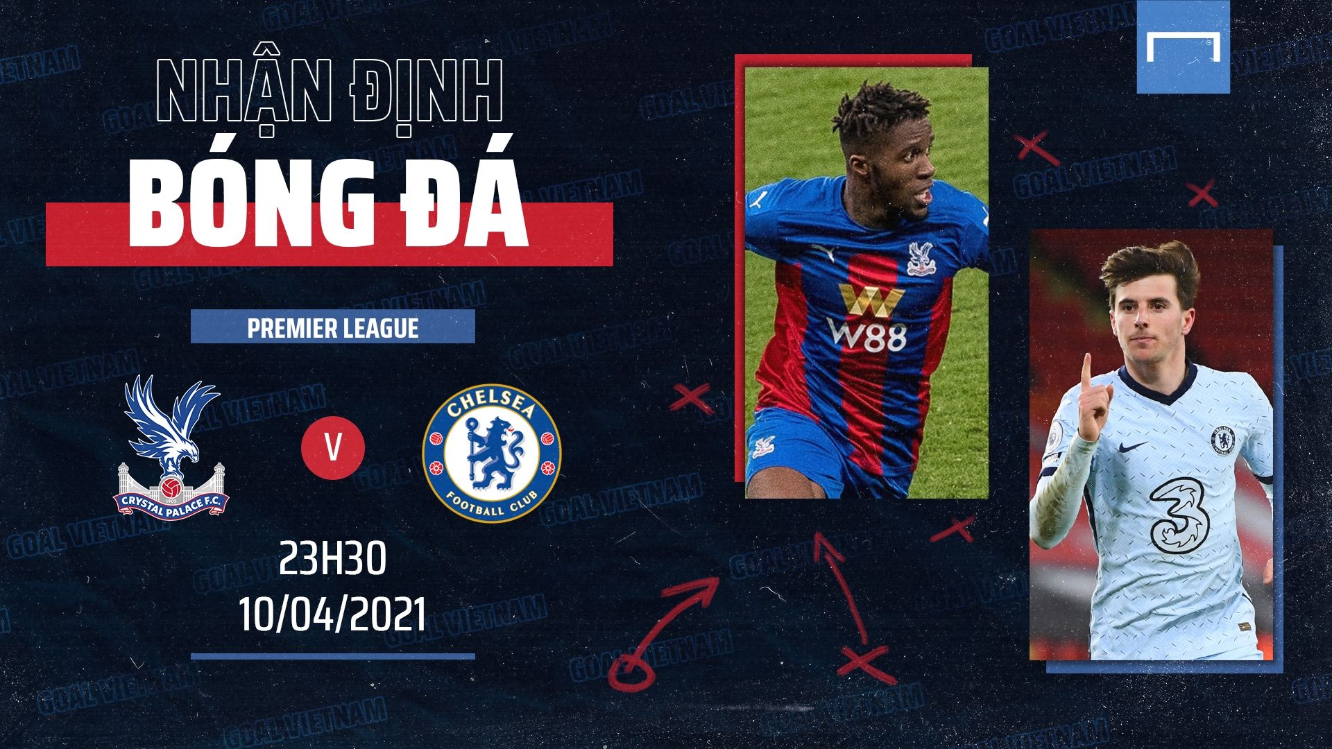 Preview Crystal Palace vs Chelsea 2020/21 Premier League GFX