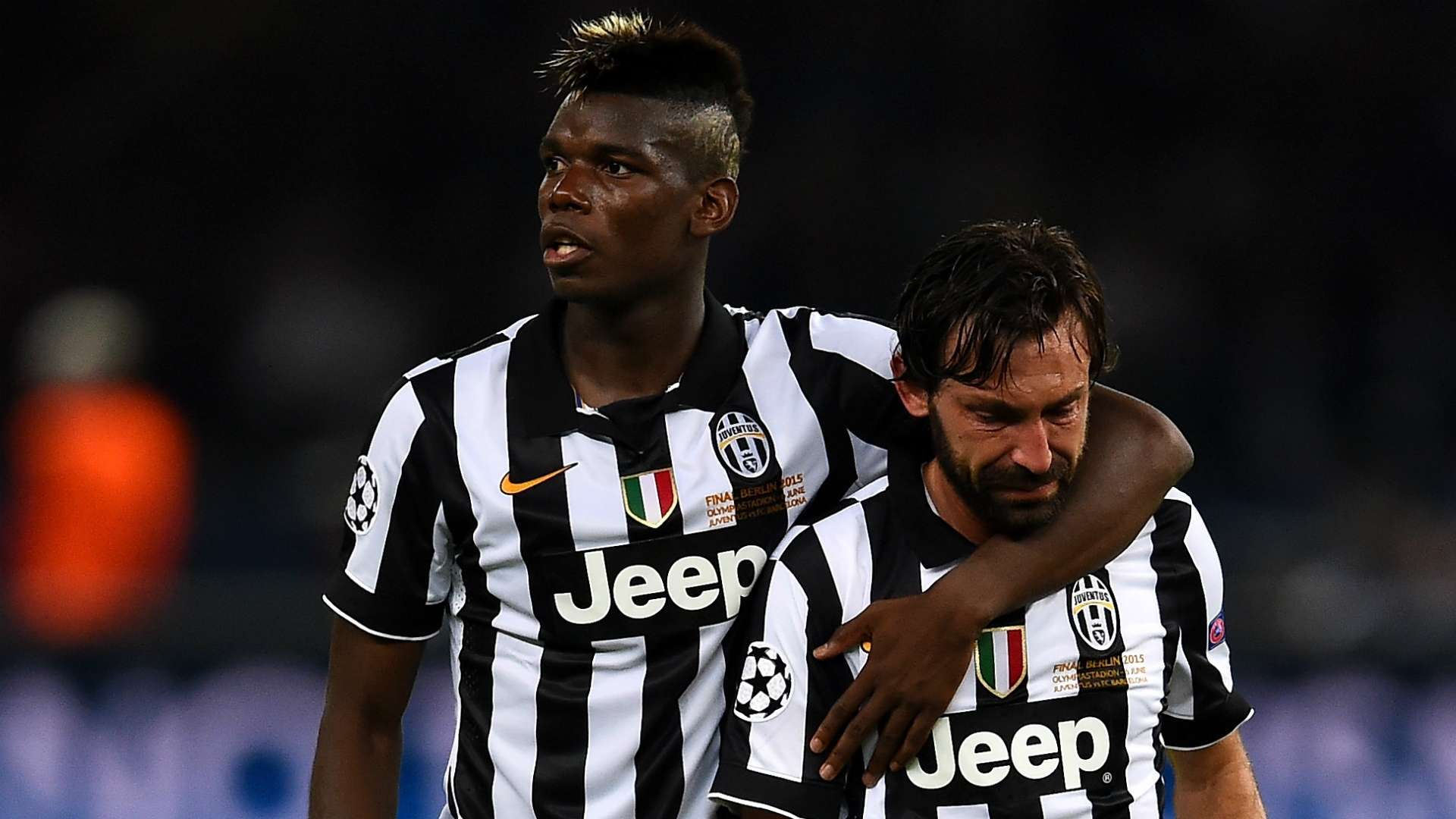 Paul Pogba Andrea Pirlo Juventus v Barcelona Champions League final 2015