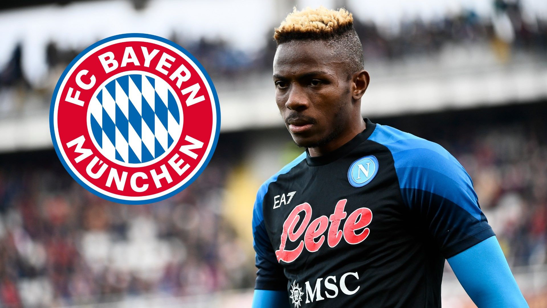 Victor Osimhen Napoli 2022-23 w/ Bayern badge