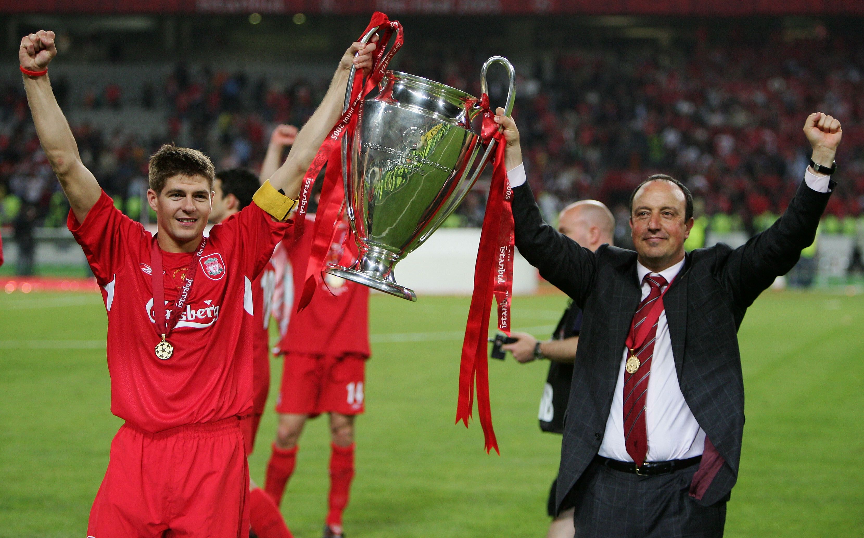 Steven Gerrard & Rafa Benitez