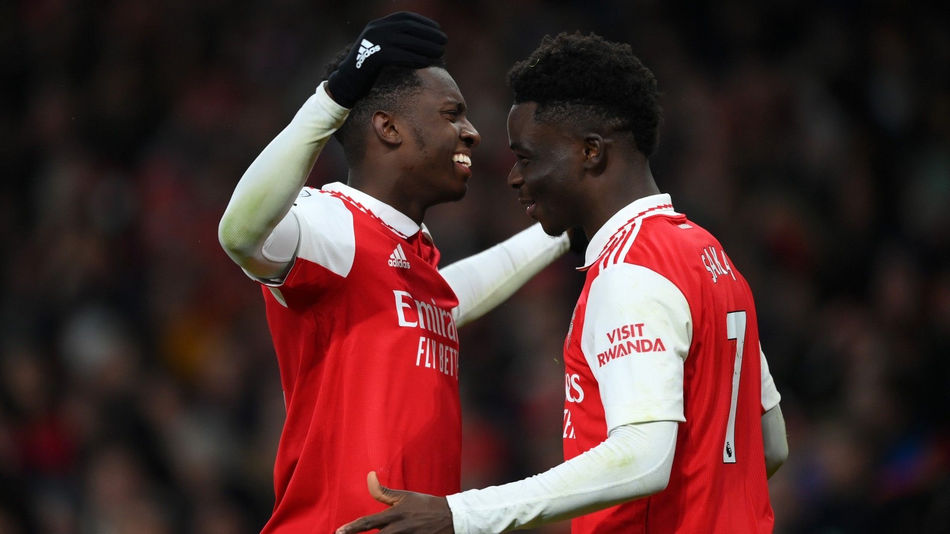 Eddie Nketiah Bukayo Saka Arsenal Manchester United 2022-23