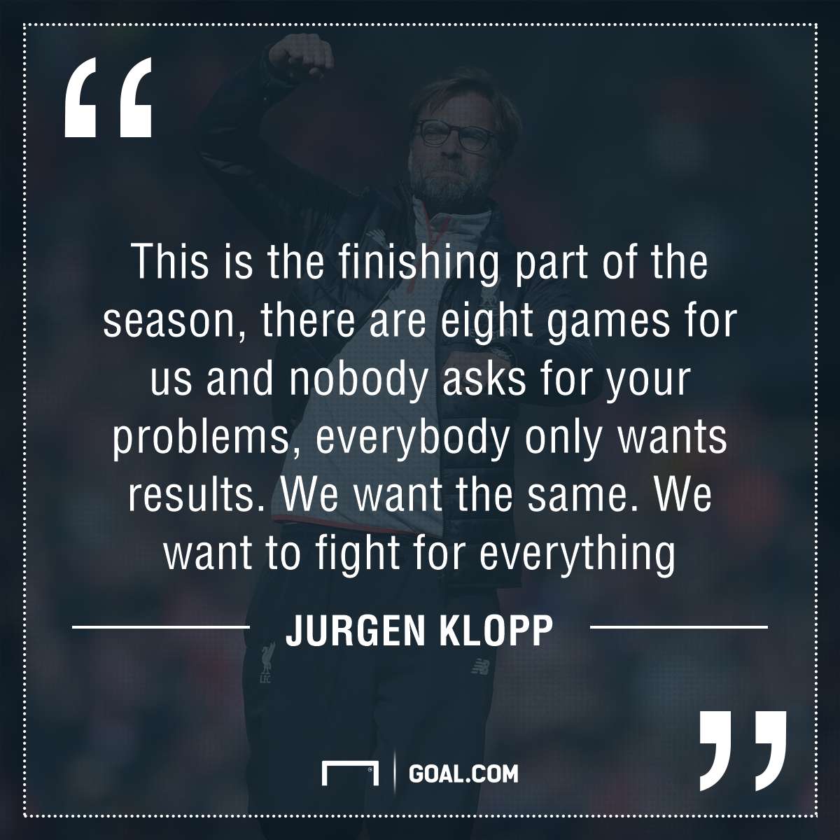 GFX Jurgen Klopp Liverpool quote