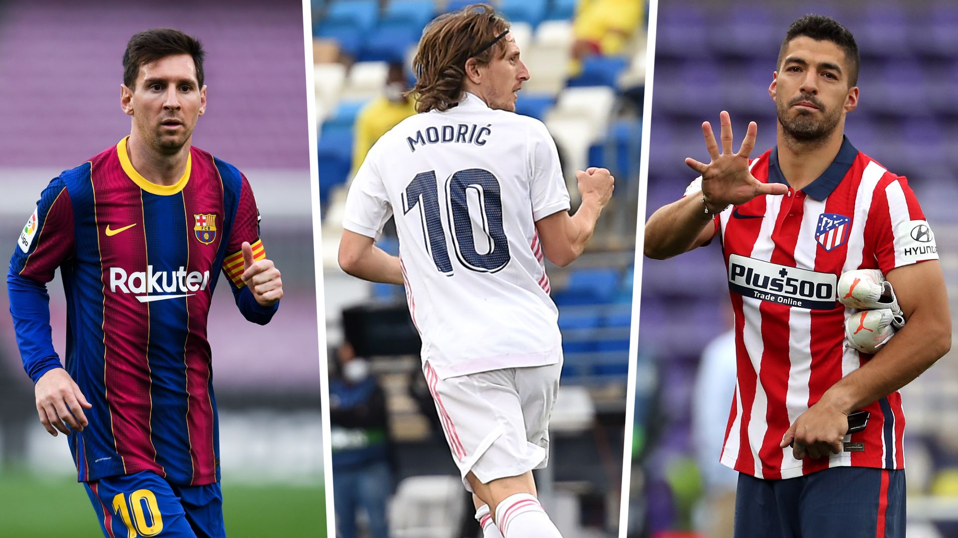 Messi Barcelona Modric Real Madrid Luis Suarez Atletico Madrid