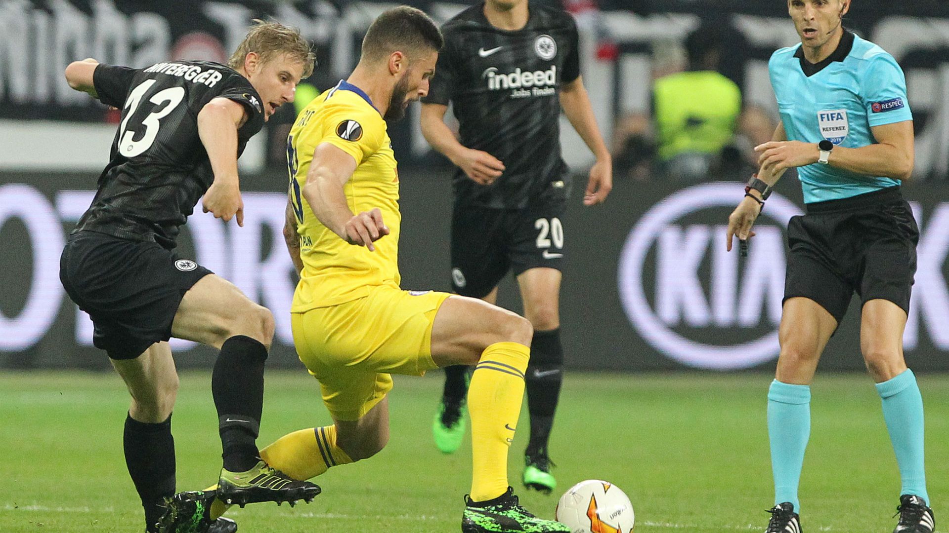 Olivier Giroud Martin Hinteregger Frankfurt Chelsea 02052019
