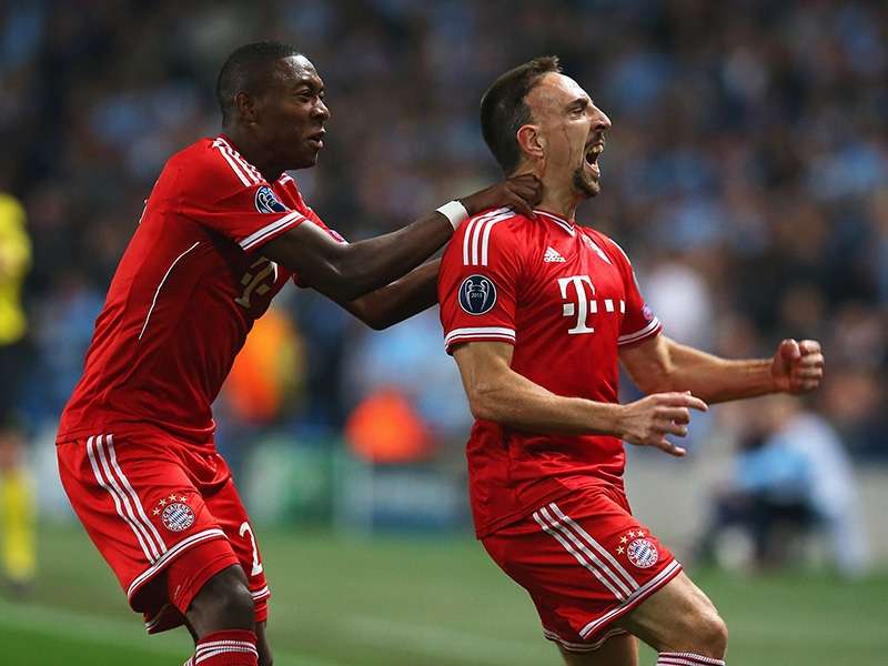 Franck Ribery David Alaba Bayern Munich Manchester City Champions League 10022013