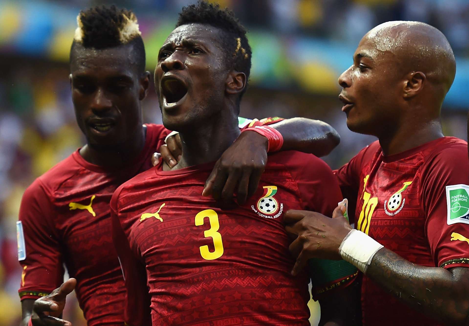 Asamoah Gyan Germany Ghana World Cup 2014 Group G 06212014