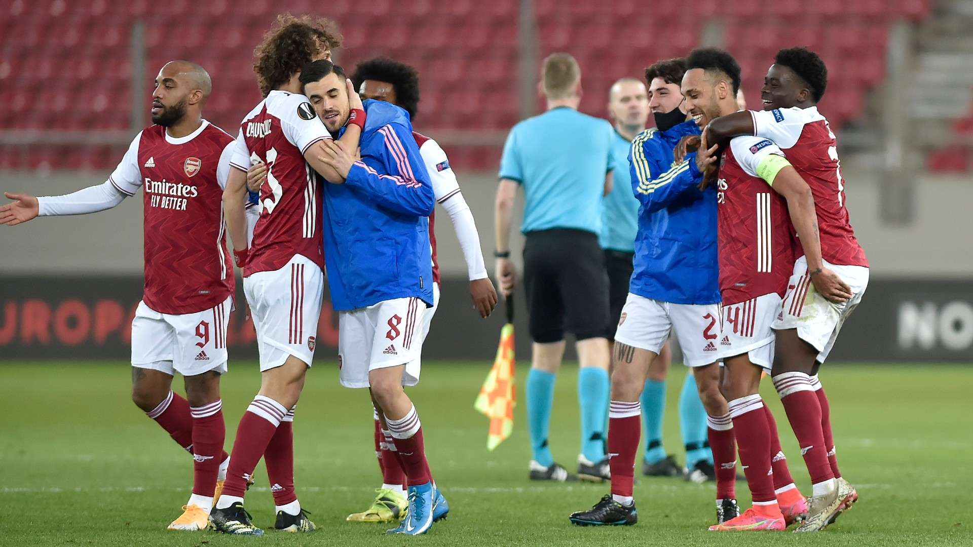 Dani Ceballos David Luiz Arsenal Benfica Europa League 2020-21