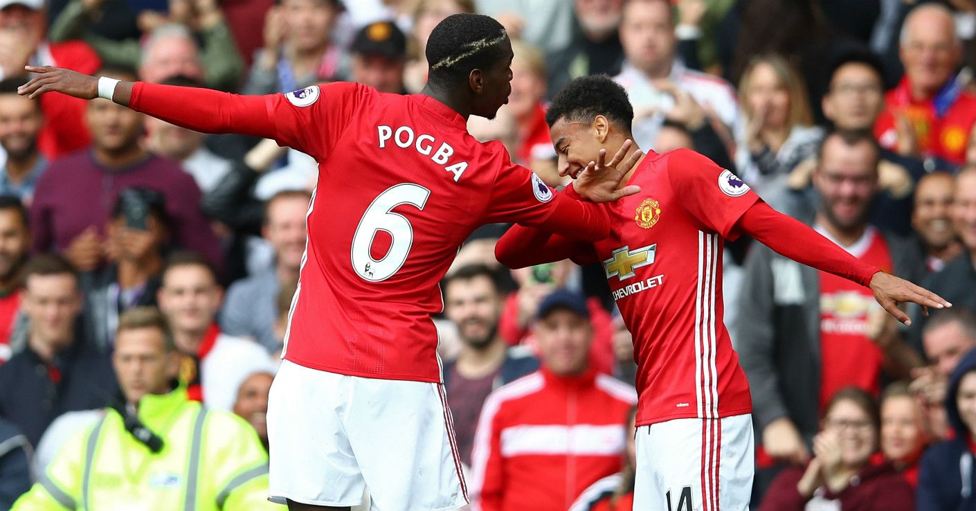 Jesse Lingard Paul Pogba Man Utd Premier League