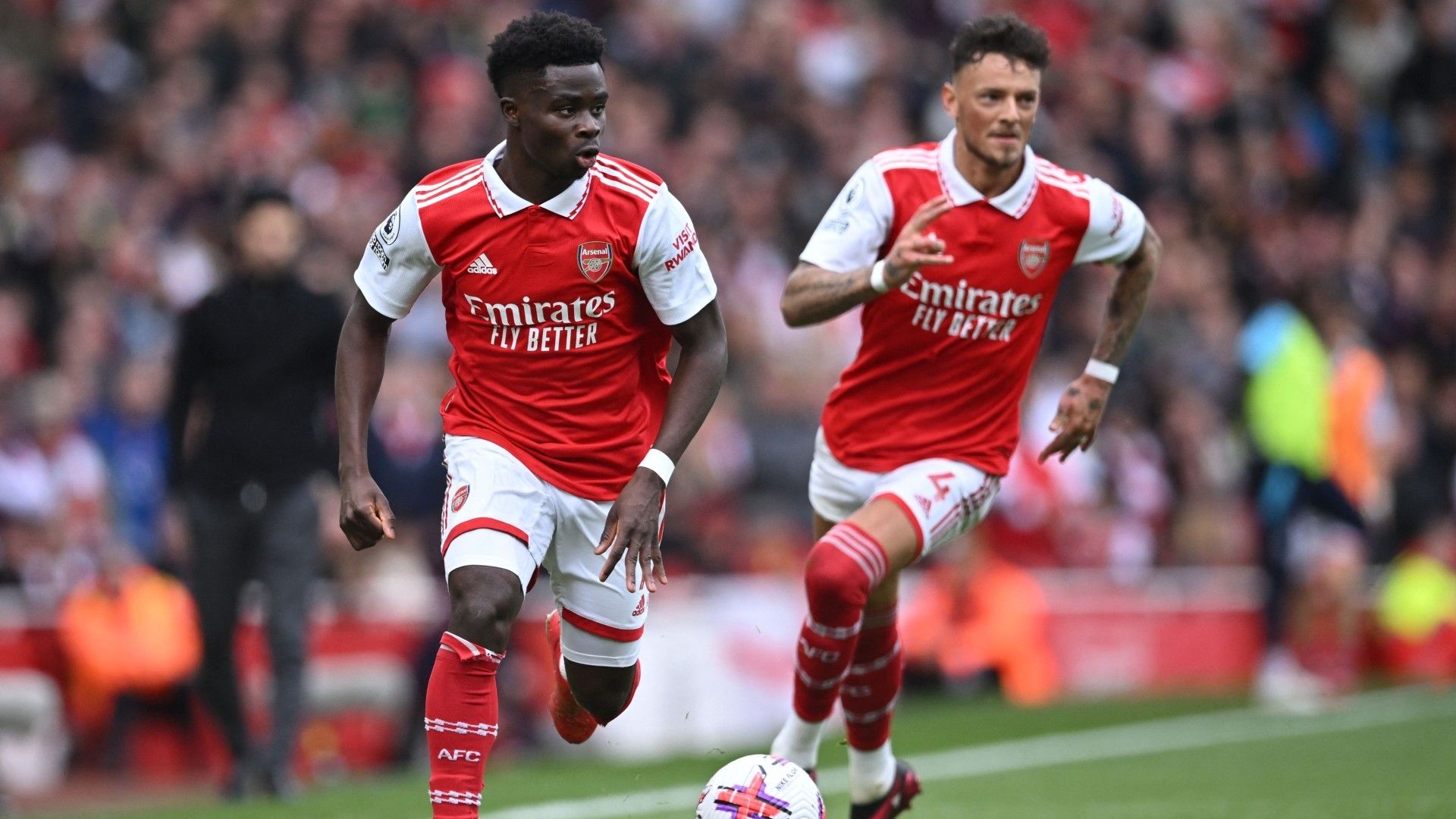 Bukayo Saka Ben White Arsenal 2022-23