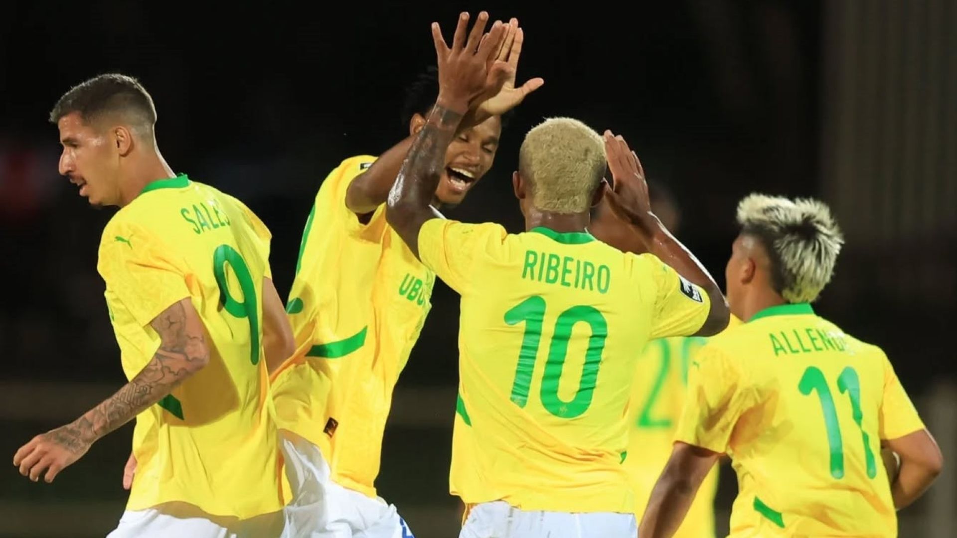 Arthur Sales, Lucas Ribeiro and Marcelo Allende, Mamelodi Sundowns