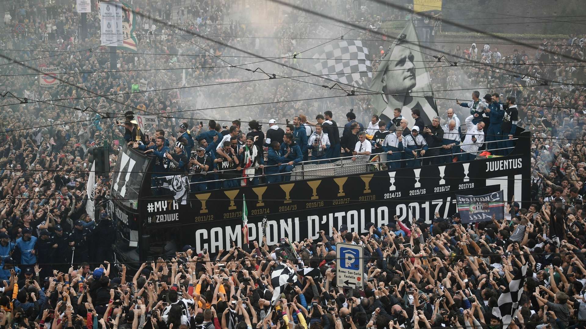 Juventus parade in Turin Serie A 05192018