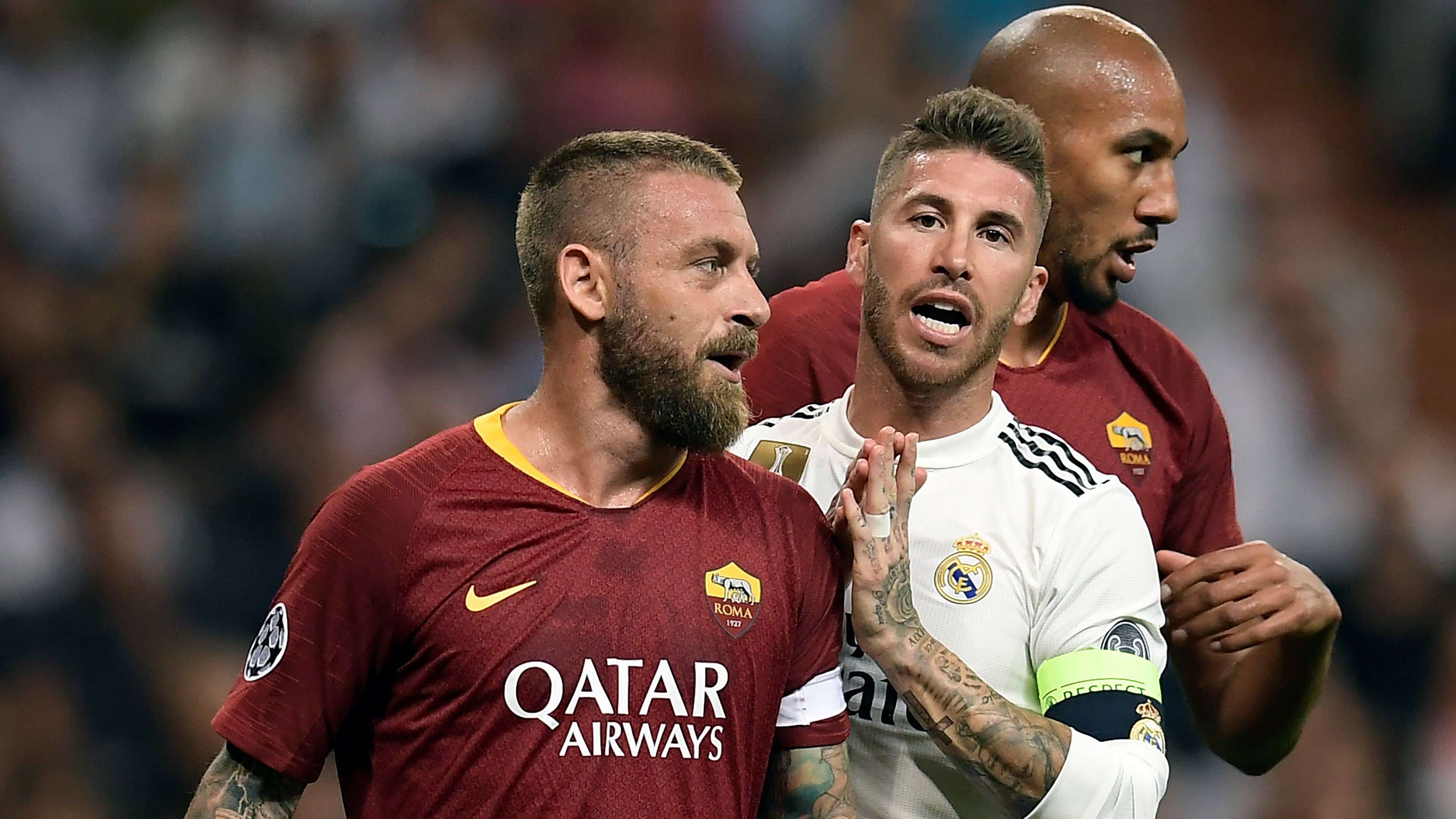 Sergio Ramos Daniele De Rossi Real Madrid Roma UCL 19092018