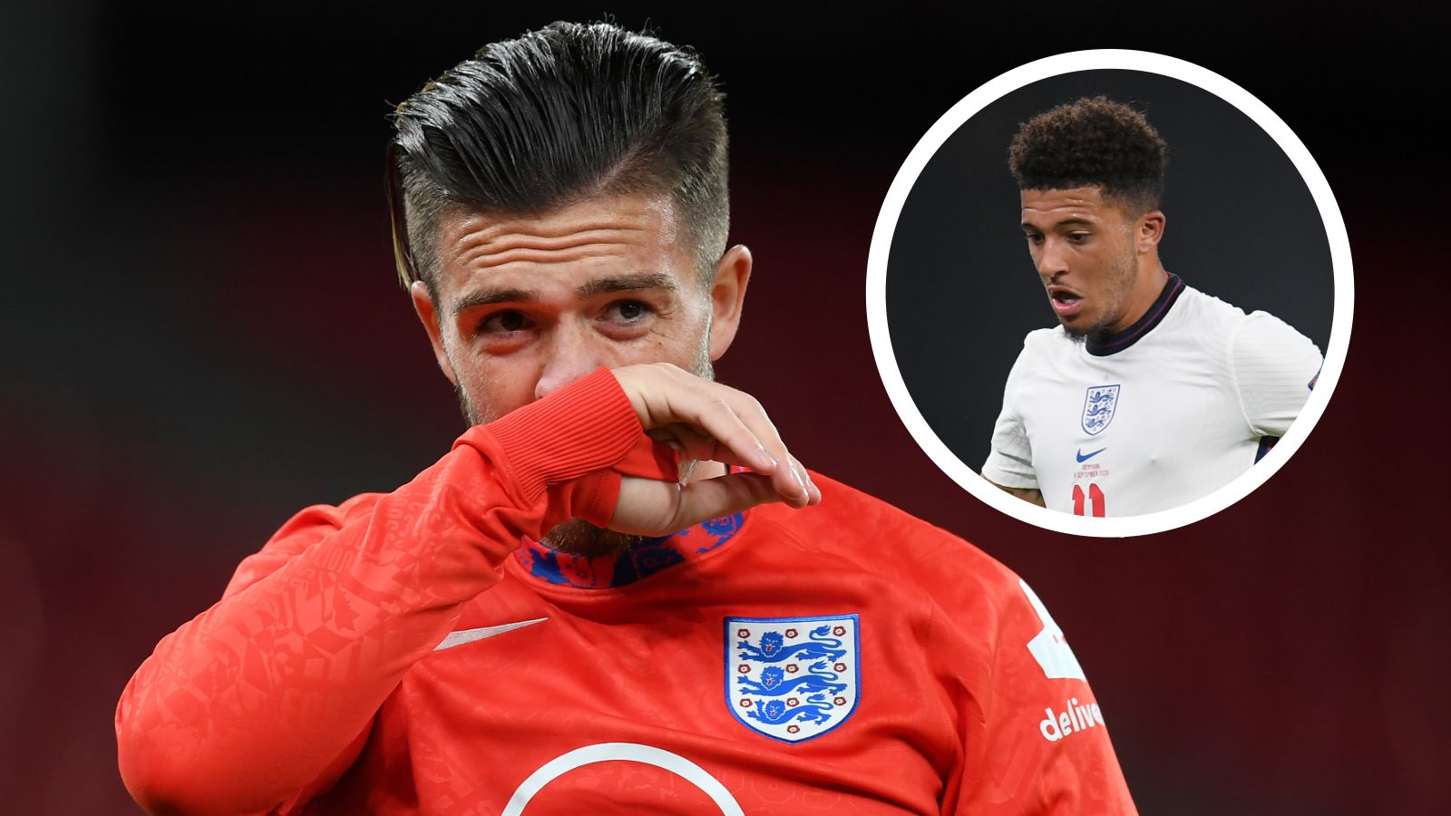 Jadon Sancho and Jack Grealish split