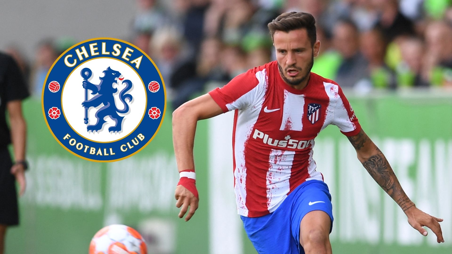 Saul Niguez, Atletico Madrid, Chelsea badge