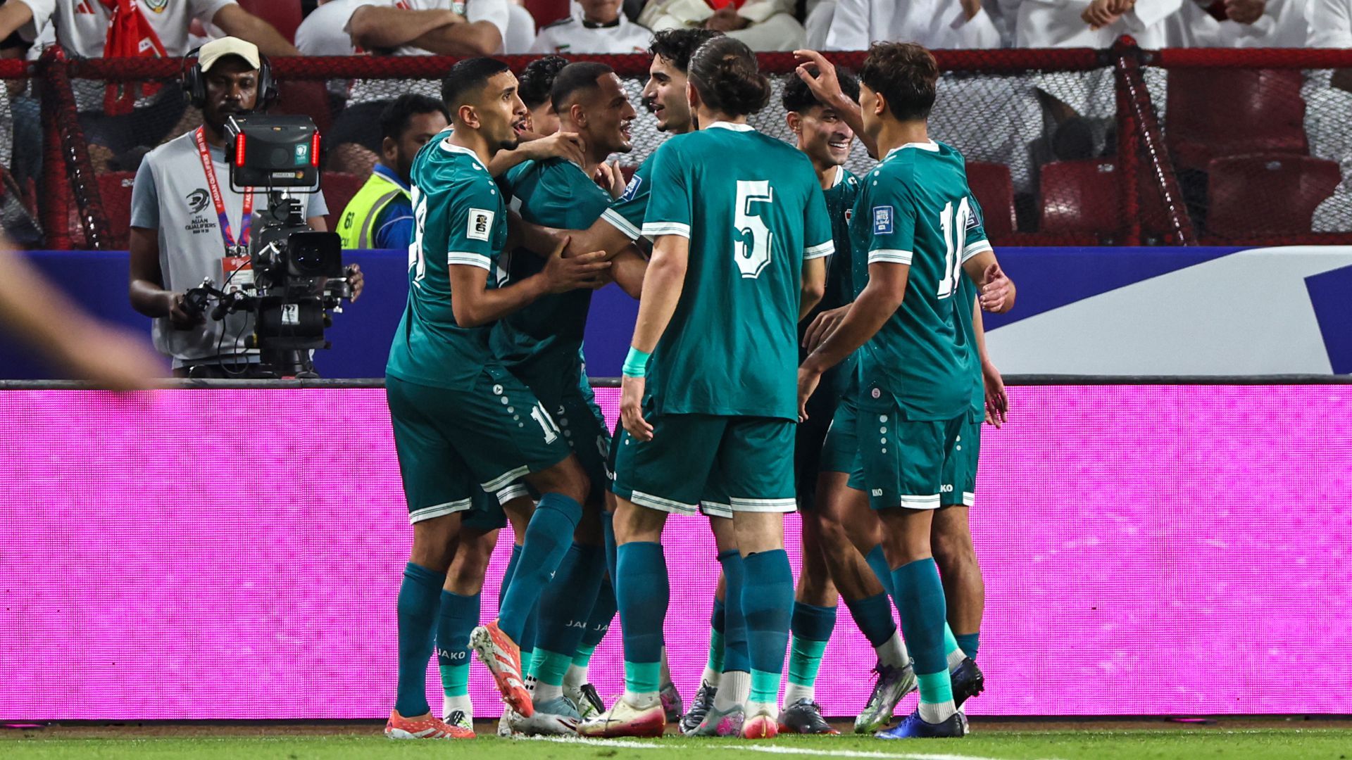 Iraq players celebrating