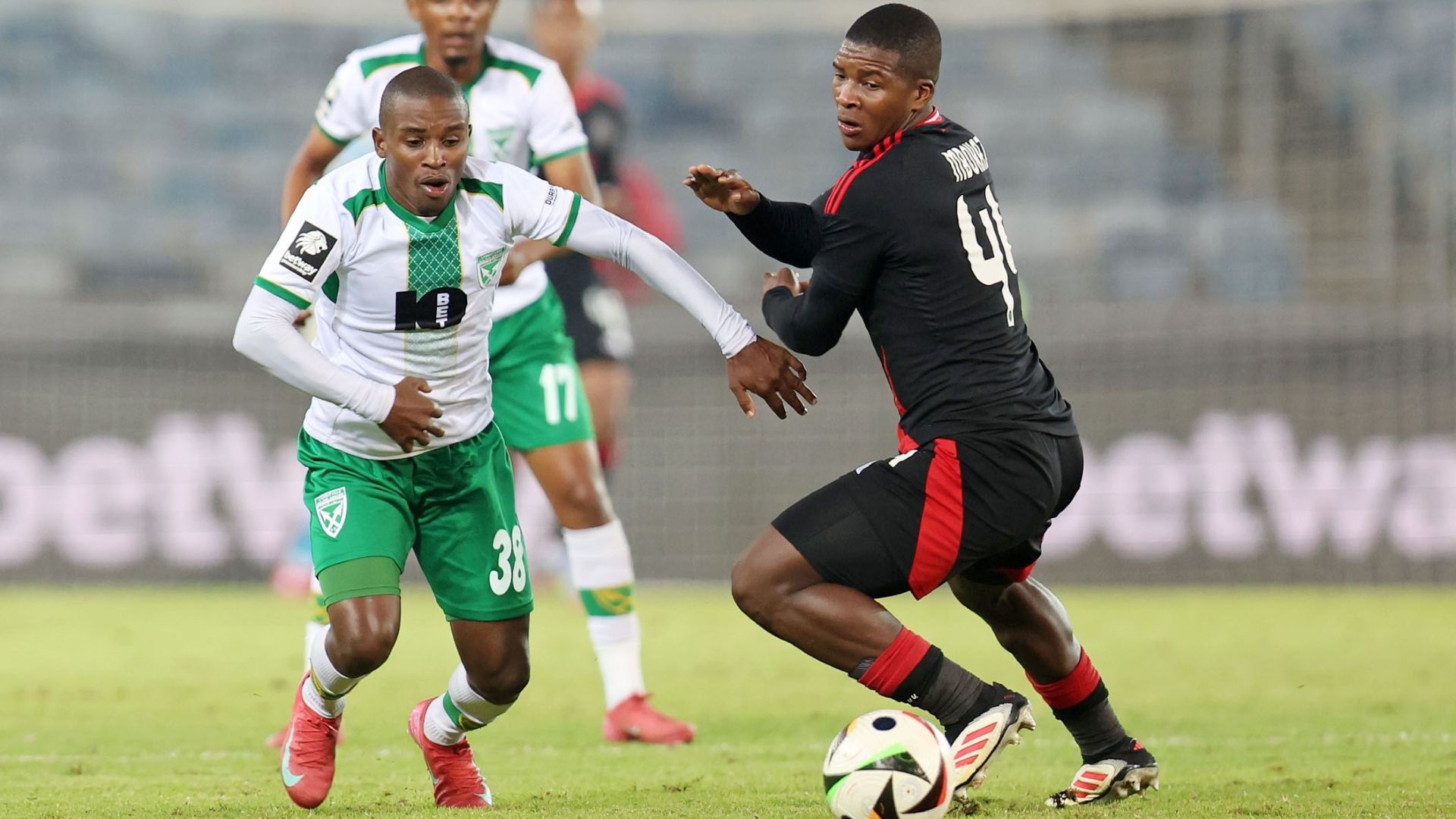 Mbekezeli Mbokazi and Siyanda Mthanti, Orlando Pirates vs Golden Arrows
