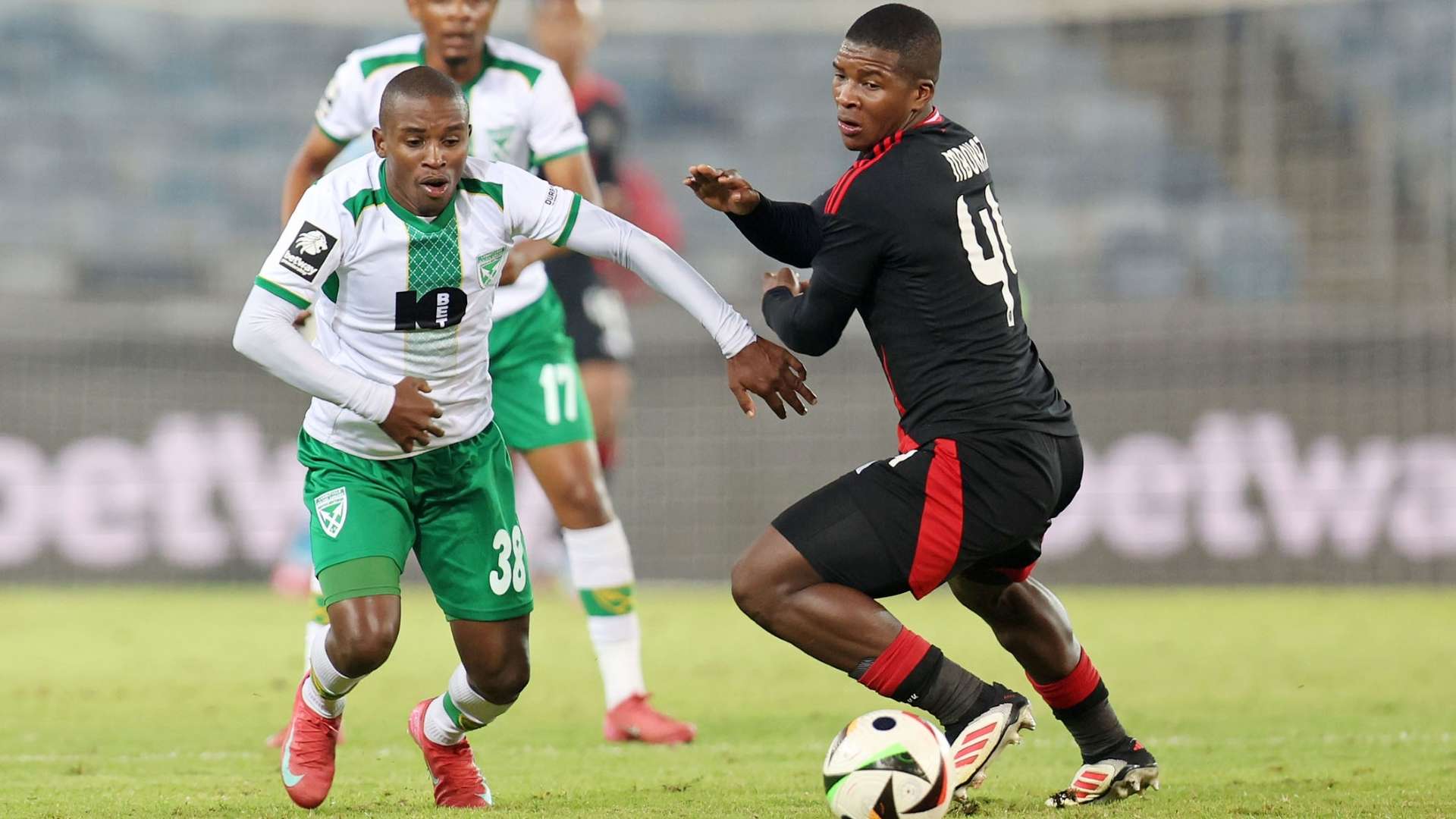 Mbekezeli Mbokazi and Siyanda Mthanti, Orlando Pirates vs Golden Arrows