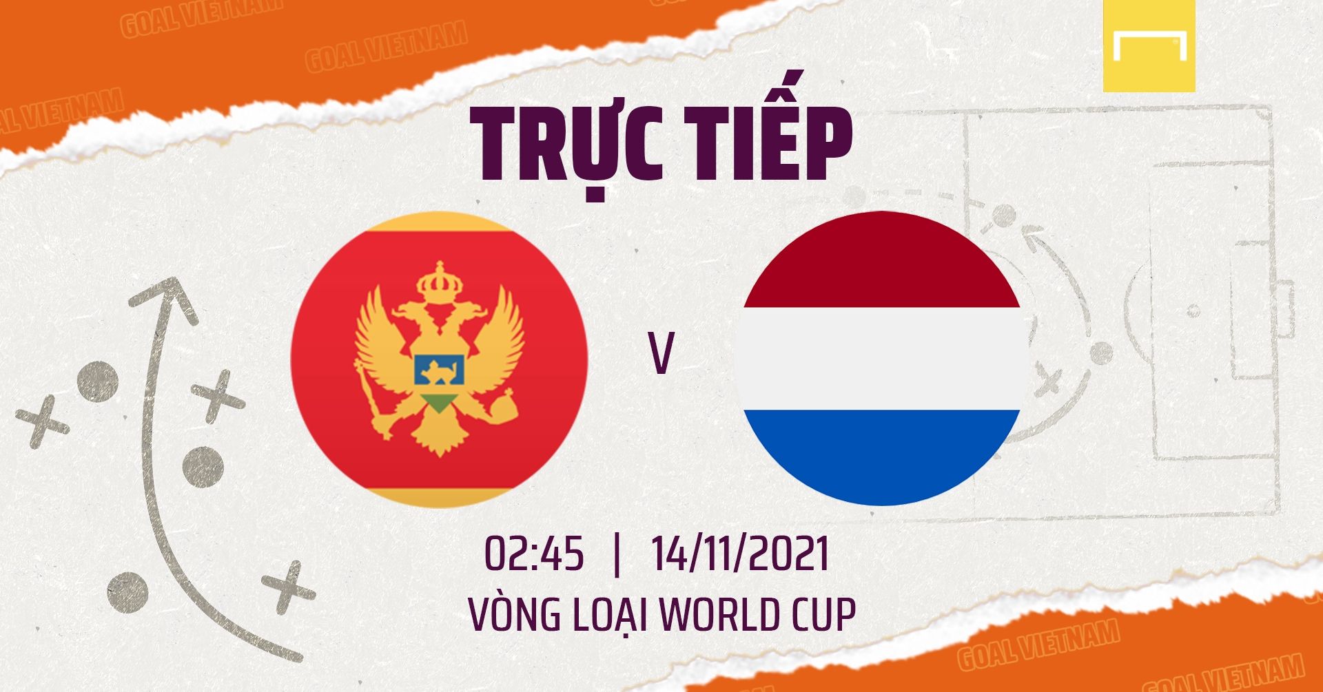 Live Montenegro vs Netherlands WCQ 2022 GFX