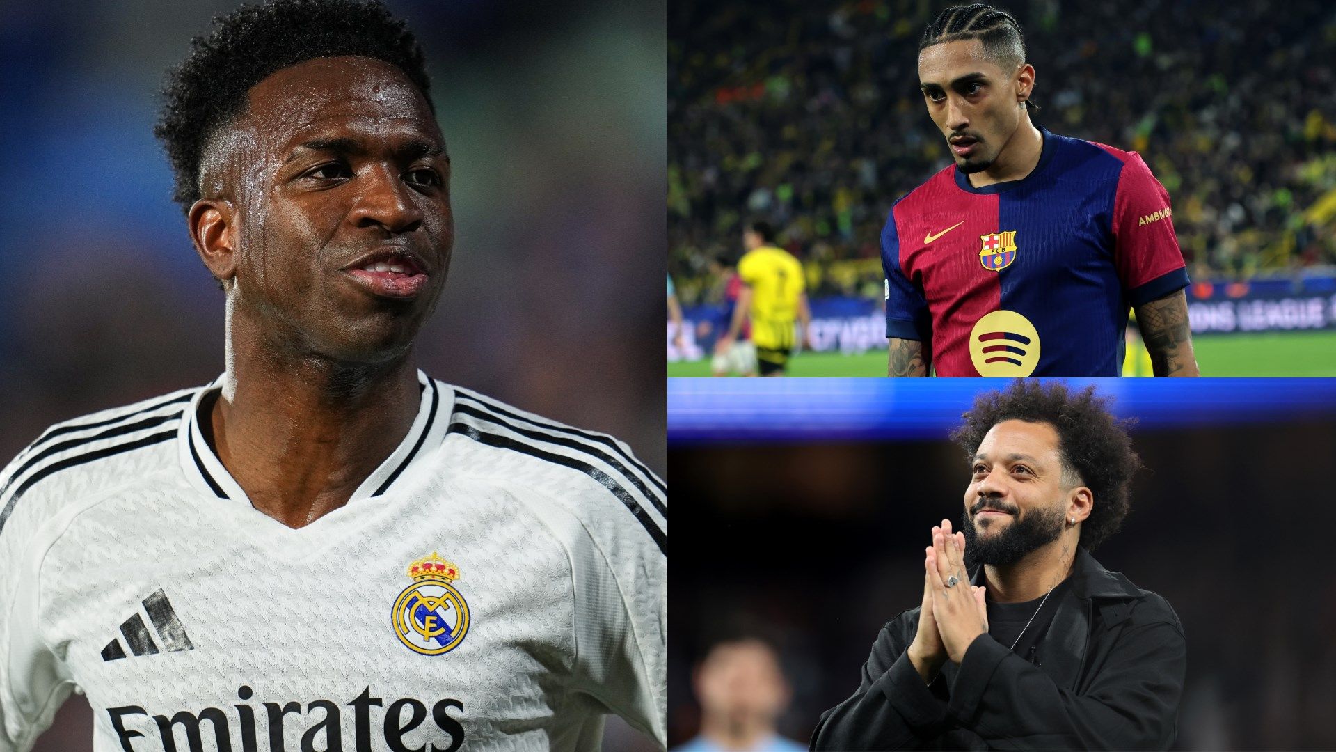 Marcelo picks between Raphinha & Vinicius Junior for Brazil's No.1 player as Real Madrid icon also crowns his star of the 2024-25 Champions League | Goal.com UK