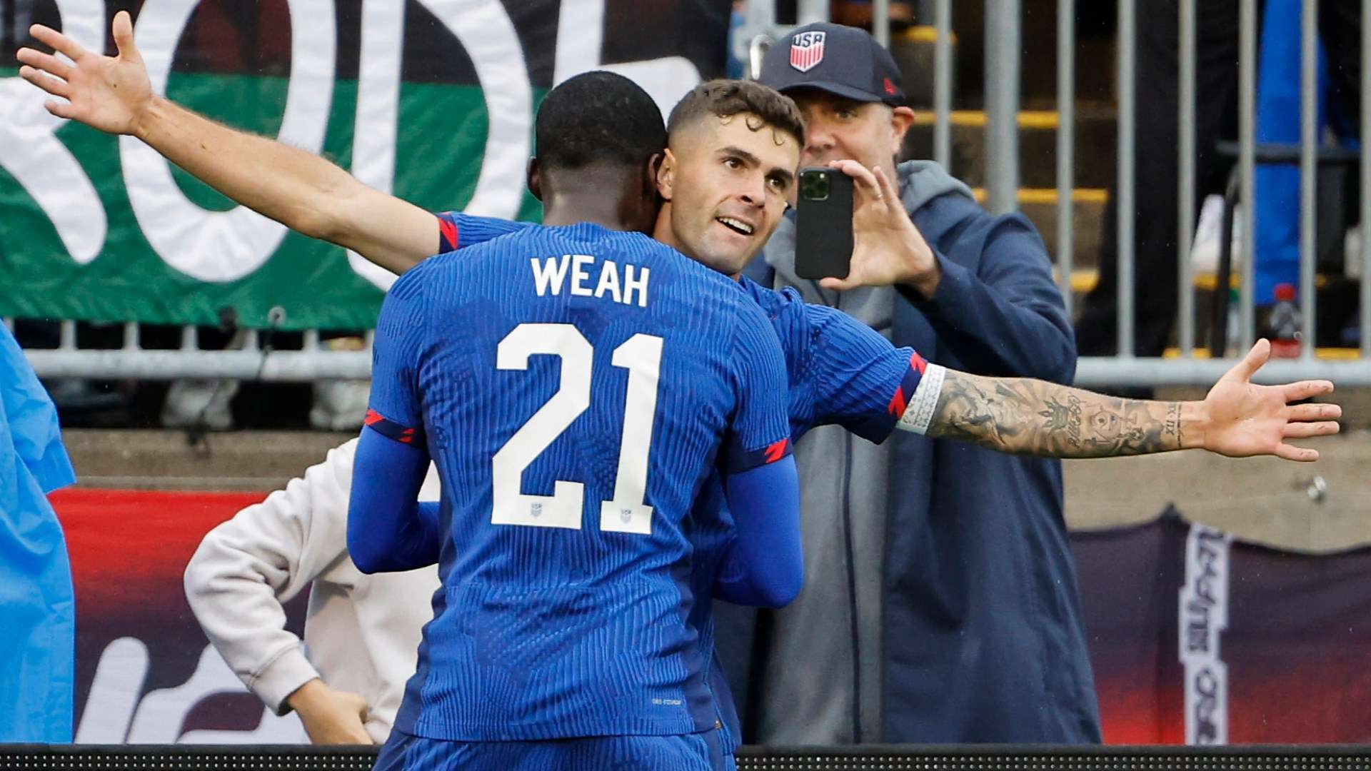 Timothy Weah Christian Pulisic USMNT 2023-24