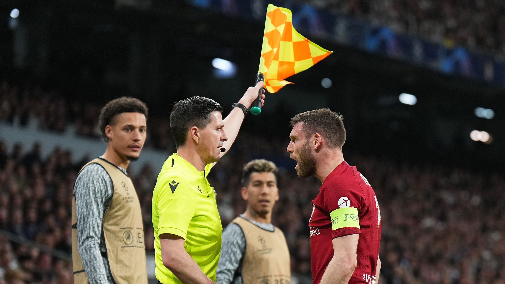 James Milner assistant referee Real Madrid Liverpool Champions League 2022-23
