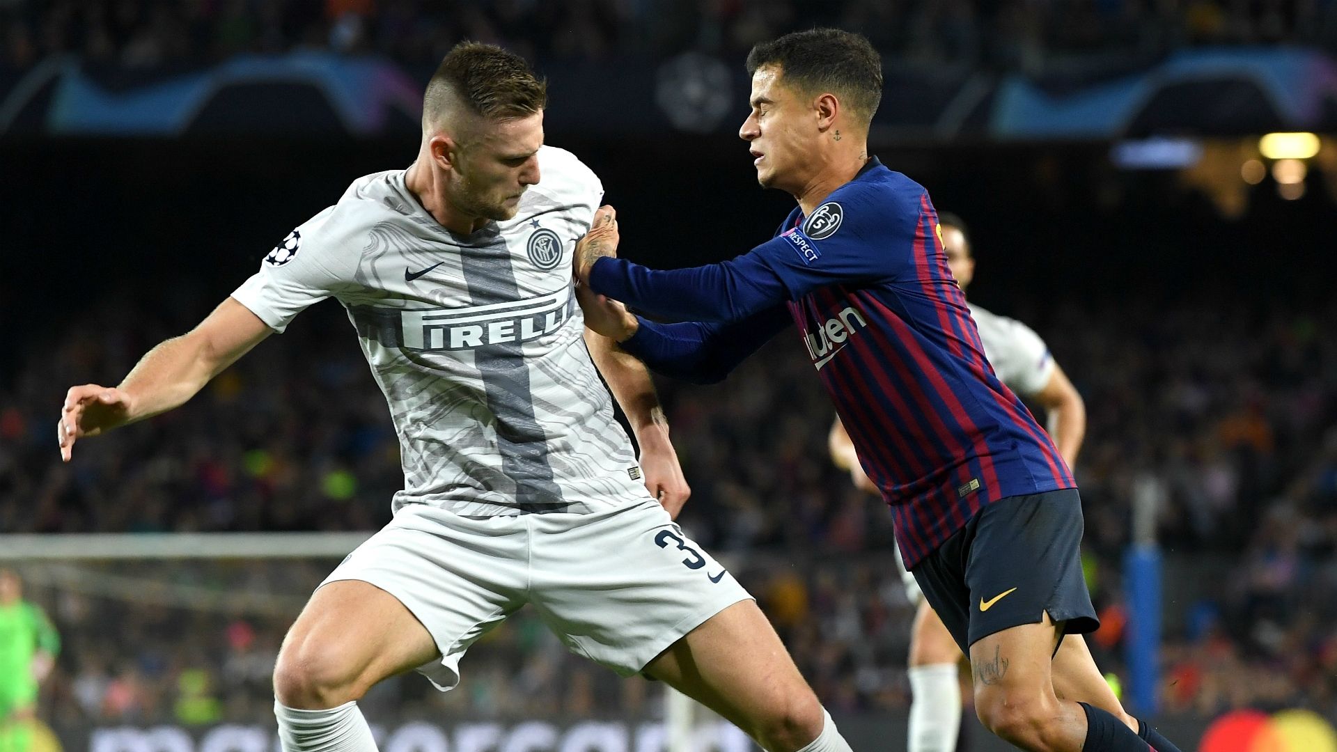 Milan Skriniar Philippe Coutinho Barcellona Inter Champions League