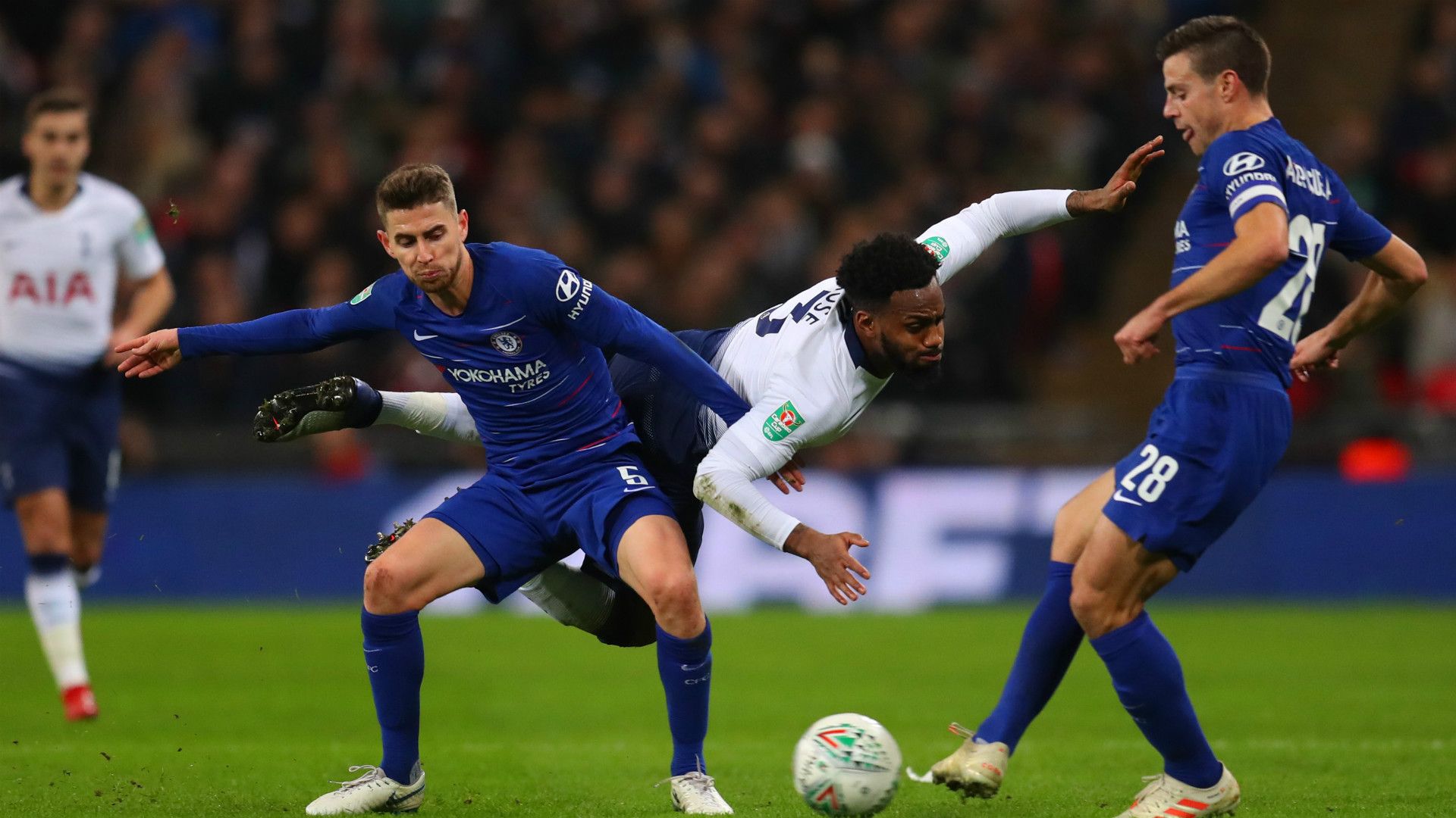 JORGINHO CESAR AZPILICUETA CHELSEA DANNY ROSE TOTTENHAM
