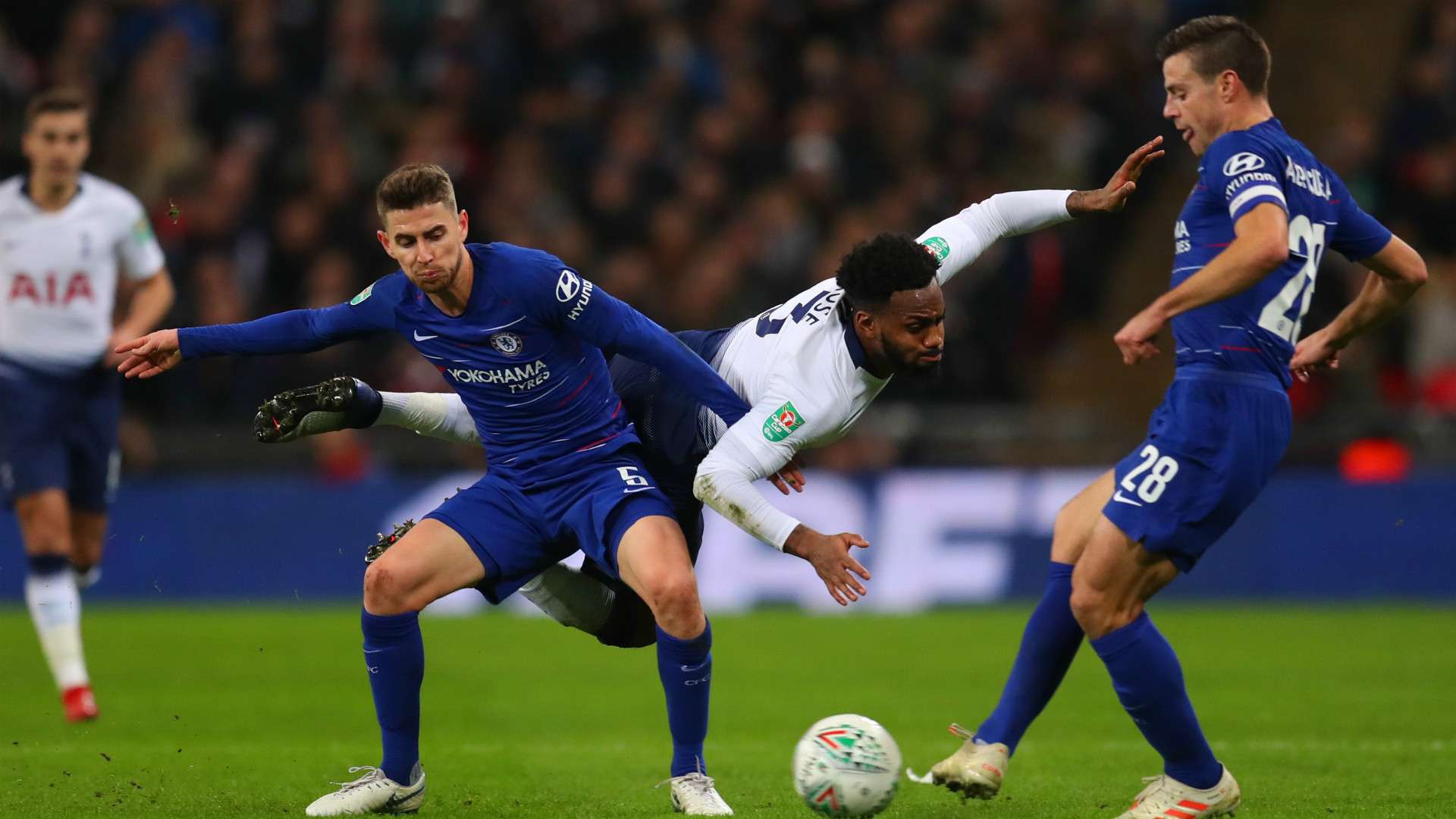 JORGINHO CESAR AZPILICUETA CHELSEA DANNY ROSE TOTTENHAM