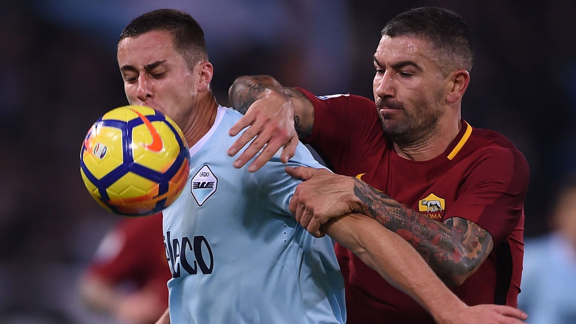 Aleksandar Kolarov Adam Marusic Roma Lazio