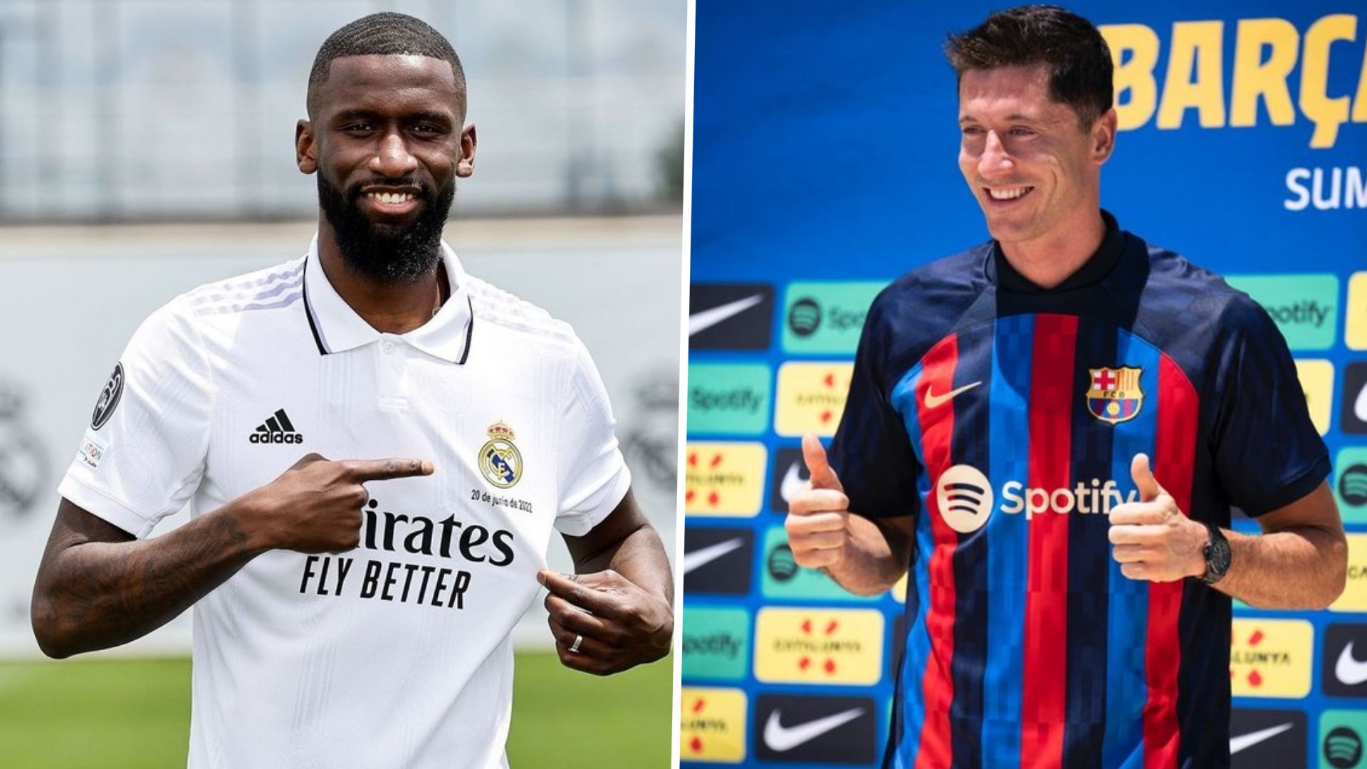 Rudiger Lewandowski Real Madrid Barcelona