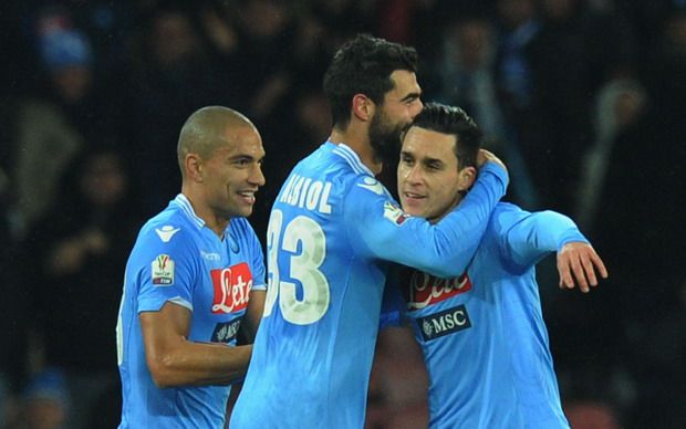 Gokhan Inler, Raul Albiol, Josè Callejon, Napoli-Atalanta, Italy Cup, 01152014