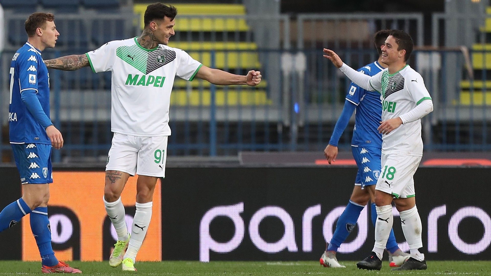 Raspadori Scamacca Empoli Sassuolo Serie A