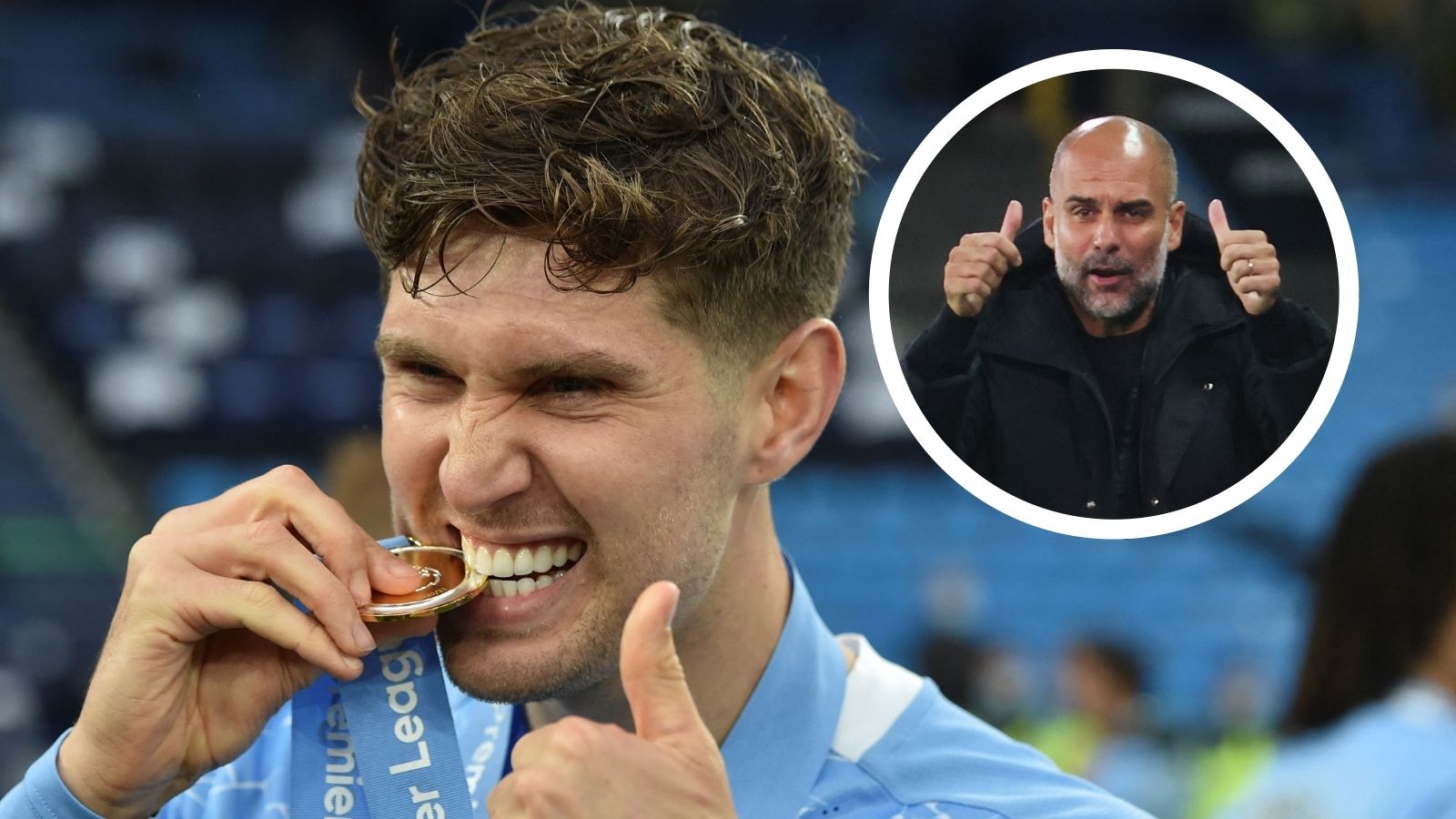 John Stones Pep Guardiola Manchester City GFX