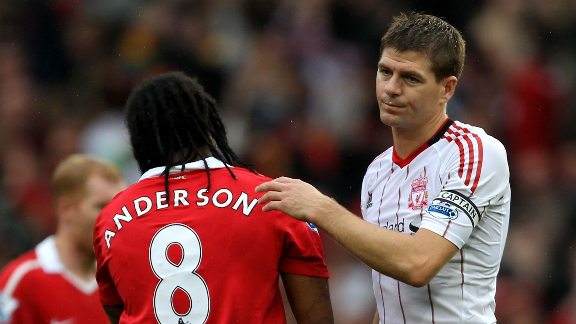 Anderson & Steven Gerrard Premier League Man Utd v Liverpool